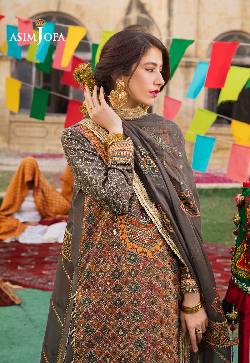 AJLR-27 EMBROIDERED LAWN 3 PCS