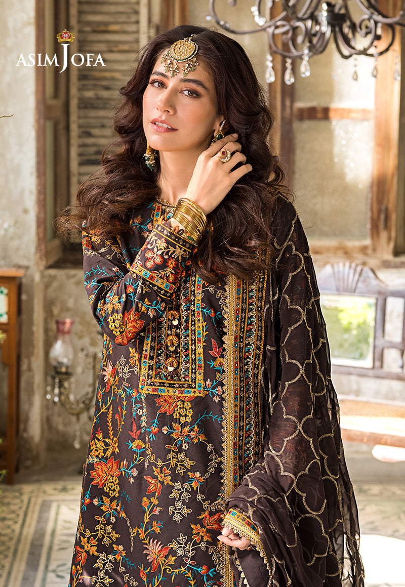 Ajlr-01 Designers Stitched Embroidered Lawn 3 Pcs