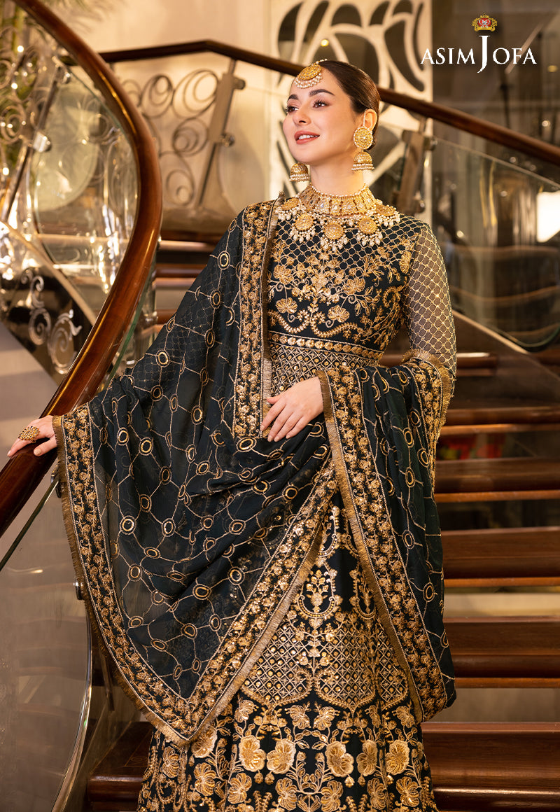 AJHJ-25 DESIGNERS STITCHED EMBROIDERED CHIFFON 3 PCS
