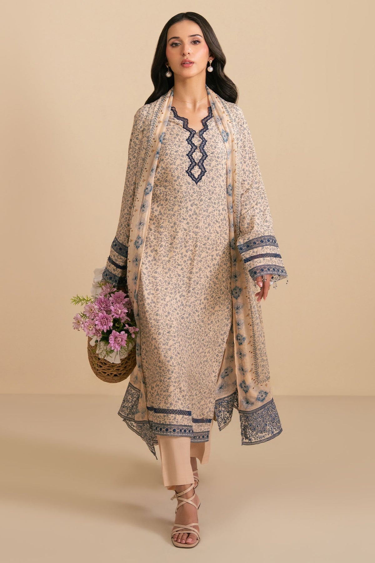 SOFT PETUNIA-3PC (SHIRT, TROUSER & DUPATTA)