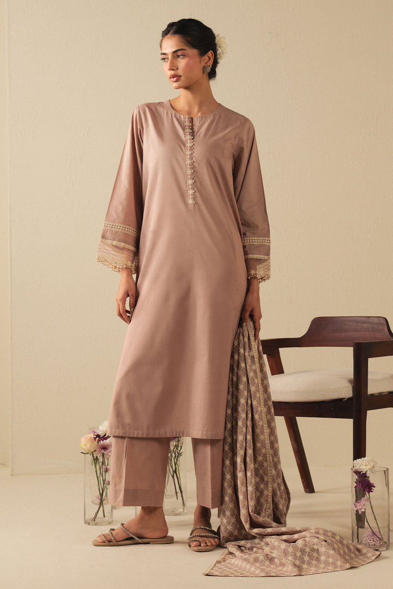 Mauve Whisper-2Pc (Shirt & Dupatta)
