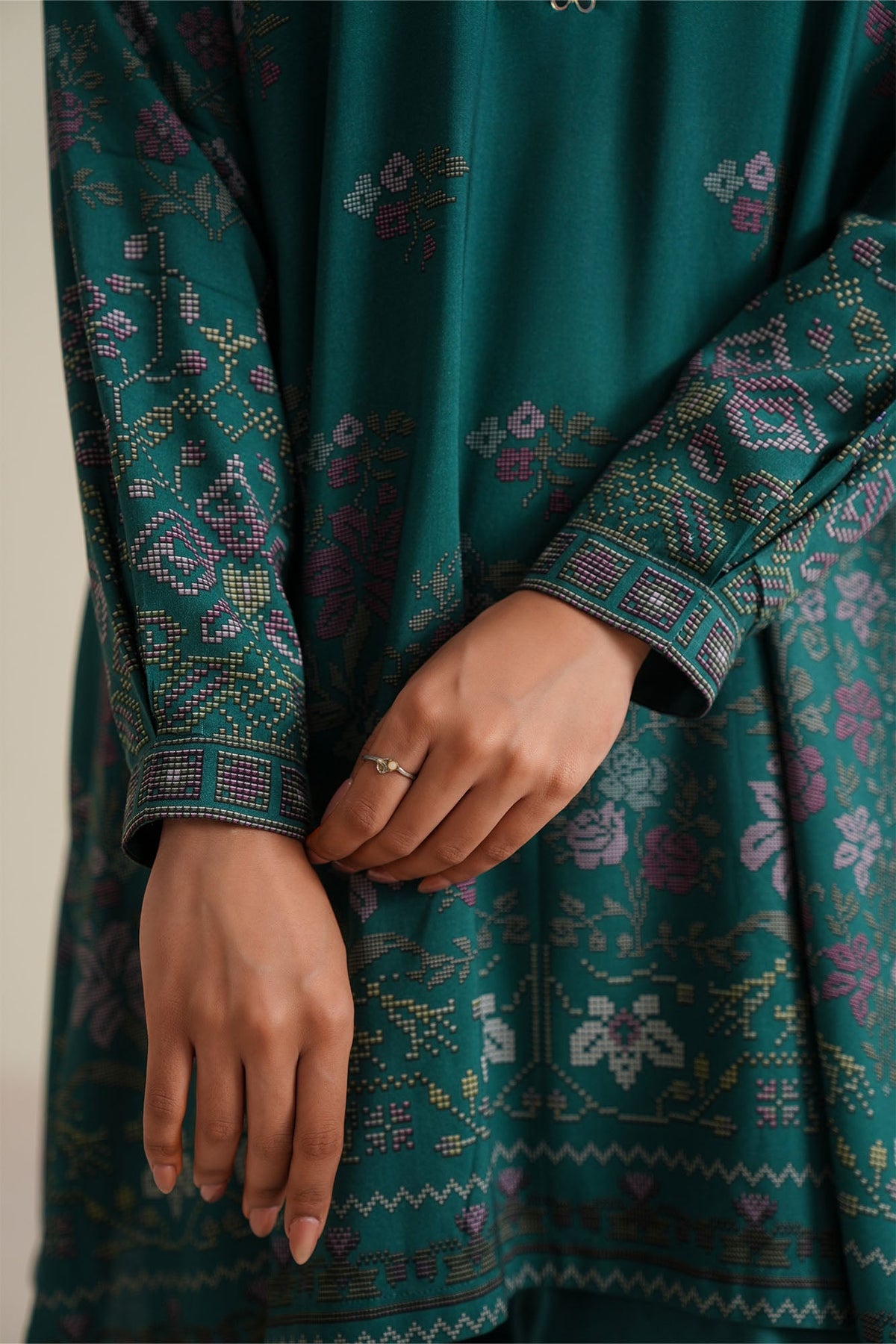 LUNAR FLORE -2PC LINEN PRINTED SUIT