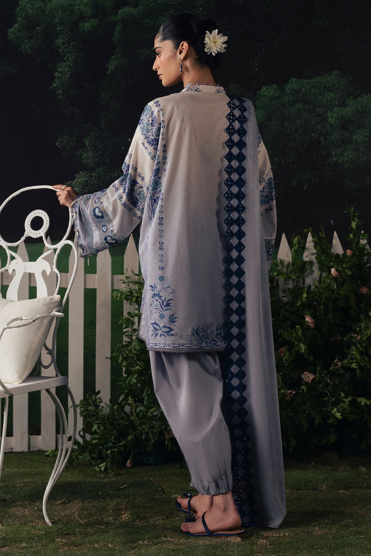 AZURE BLOOM-3PC PRINTED SUIT