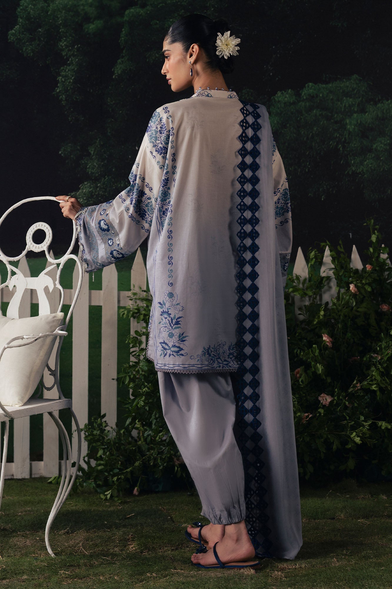 AZURE BLOOM-3PC PRINTED SUIT