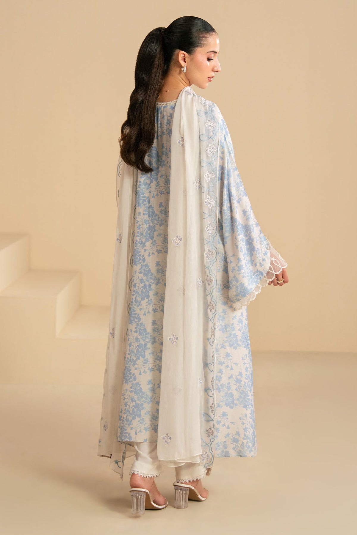 FROSTED FLORA-2PC (SHIRT & DUPATTA)