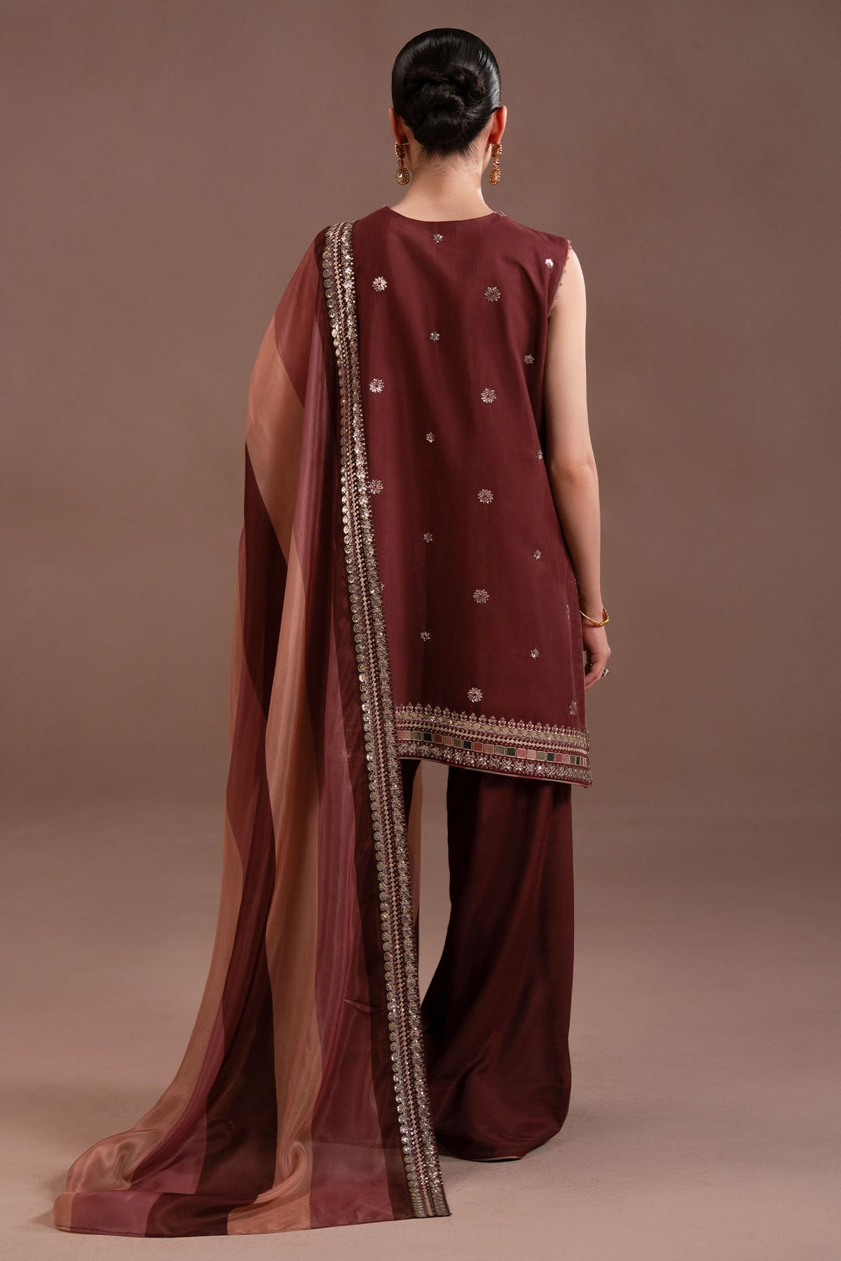 RUBY ROYALE-3PC SILK EMBROIDERED SUIT