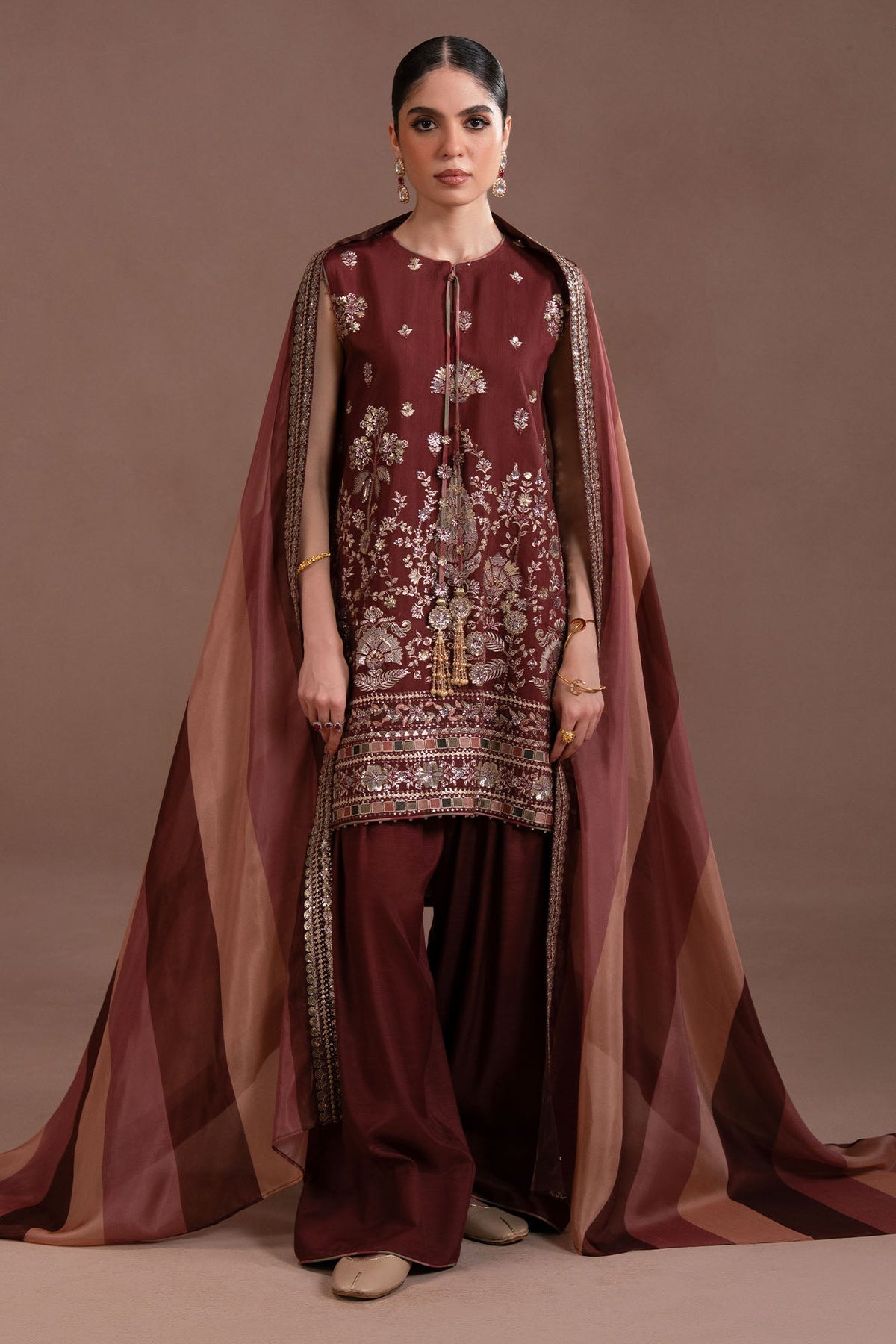 RUBY ROYALE-3PC SILK EMBROIDERED SUIT