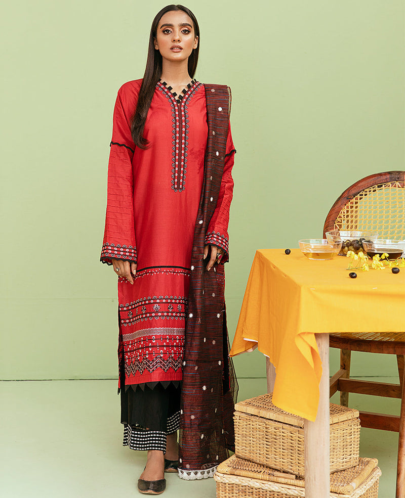 Plain Chiffon Dupatta with trimming