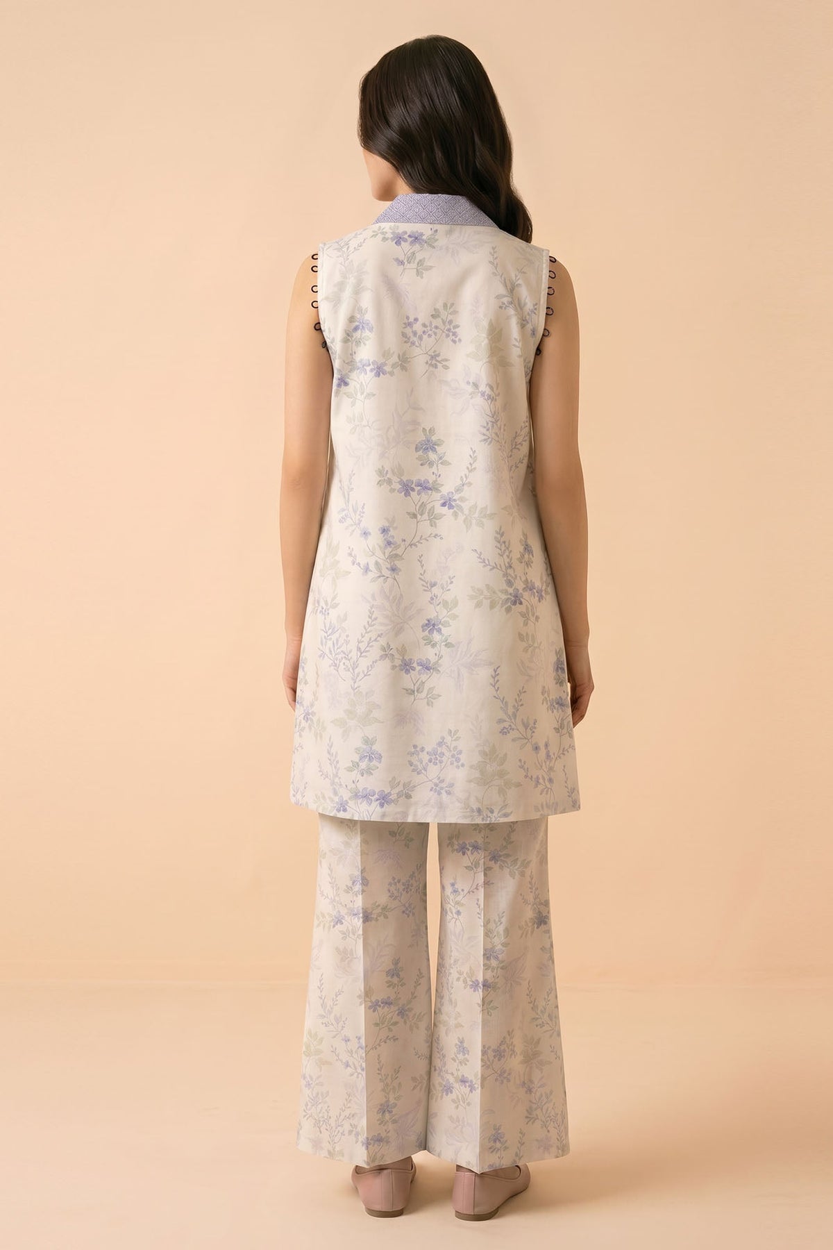 SHADOW TEAL-2 PIECE PRINTED LAWN SUIT