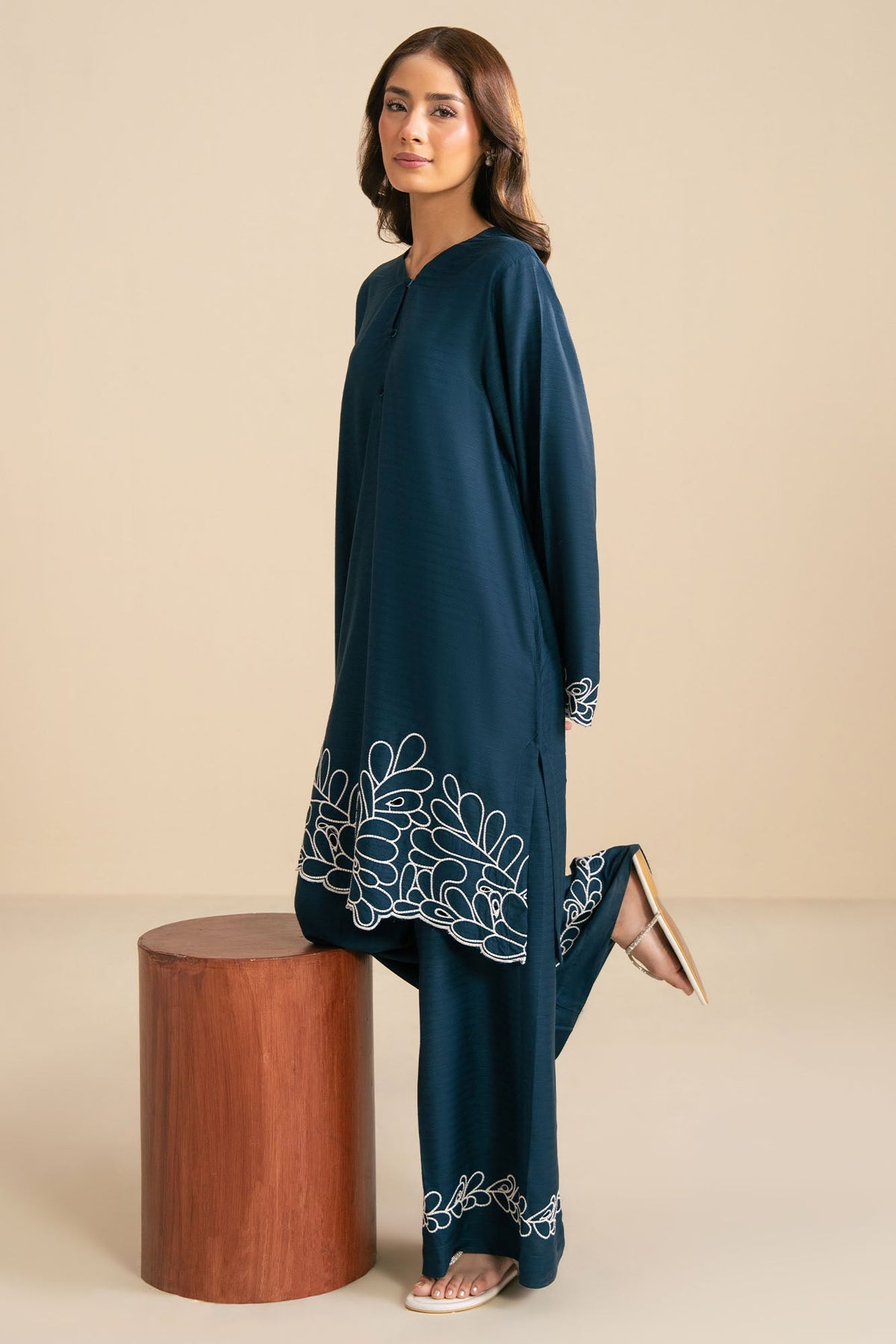BLUE LUSTRE-2PC (SHIRT & TROUSER)
