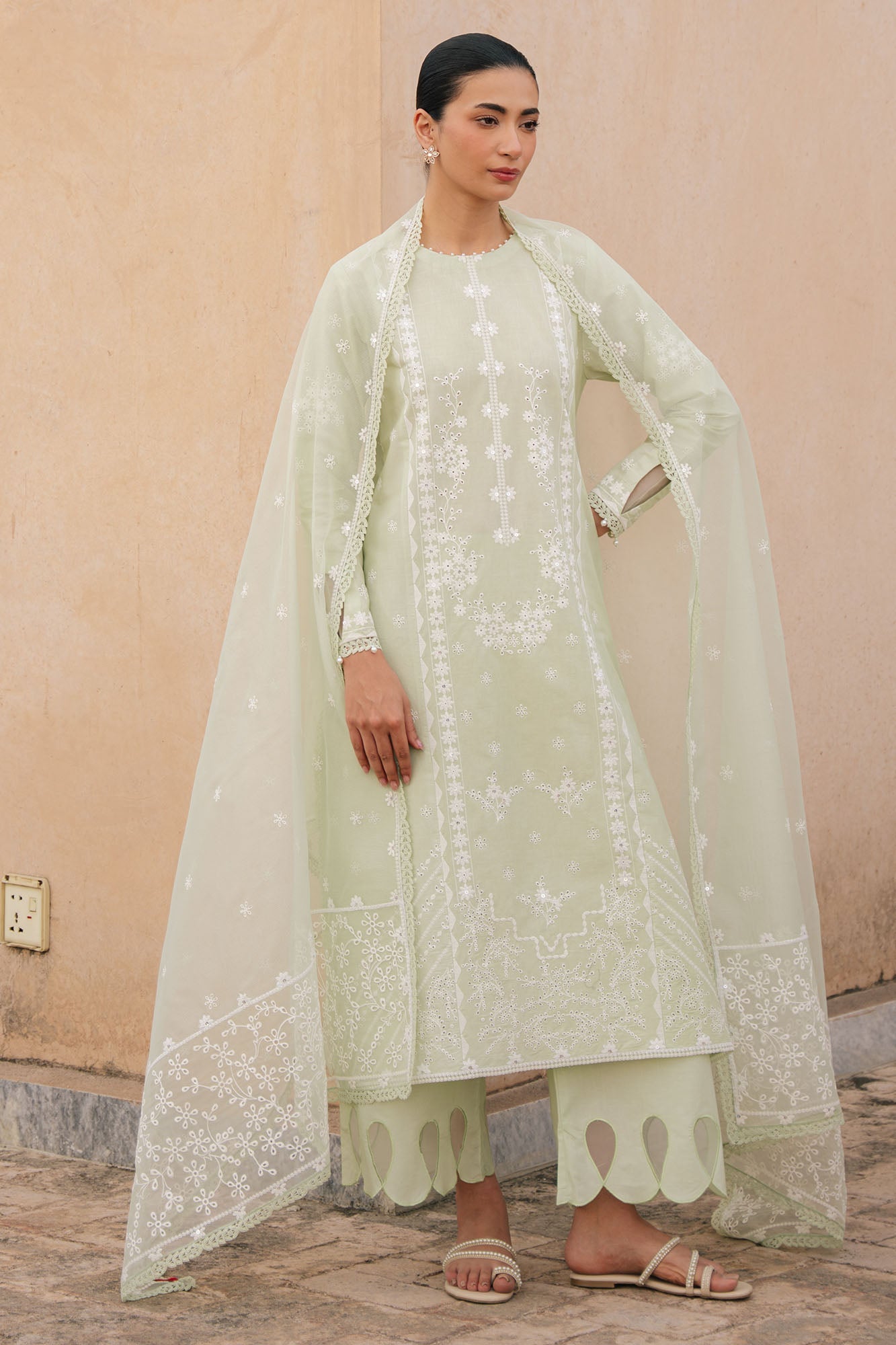 LUMIERE MEADOW-3PC EMBROIDERED LAWN SUIT