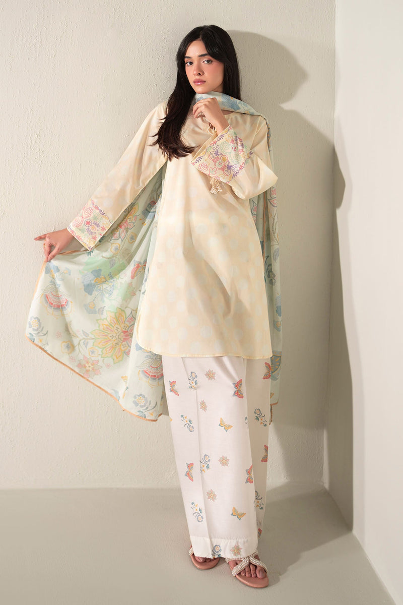 Lemon Drop-3Pc (Shirt, Trouser & Dupatta)