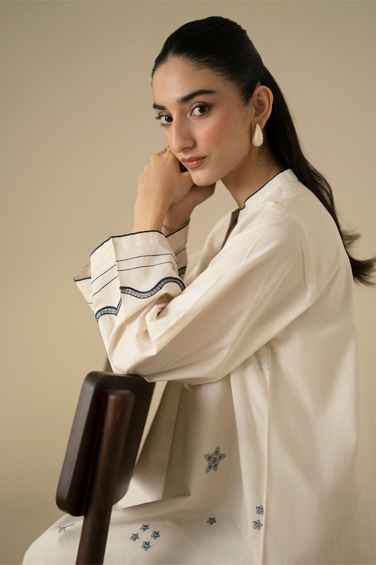 IVORY ESSENCE-2PC (SHIRT & TROUSER)