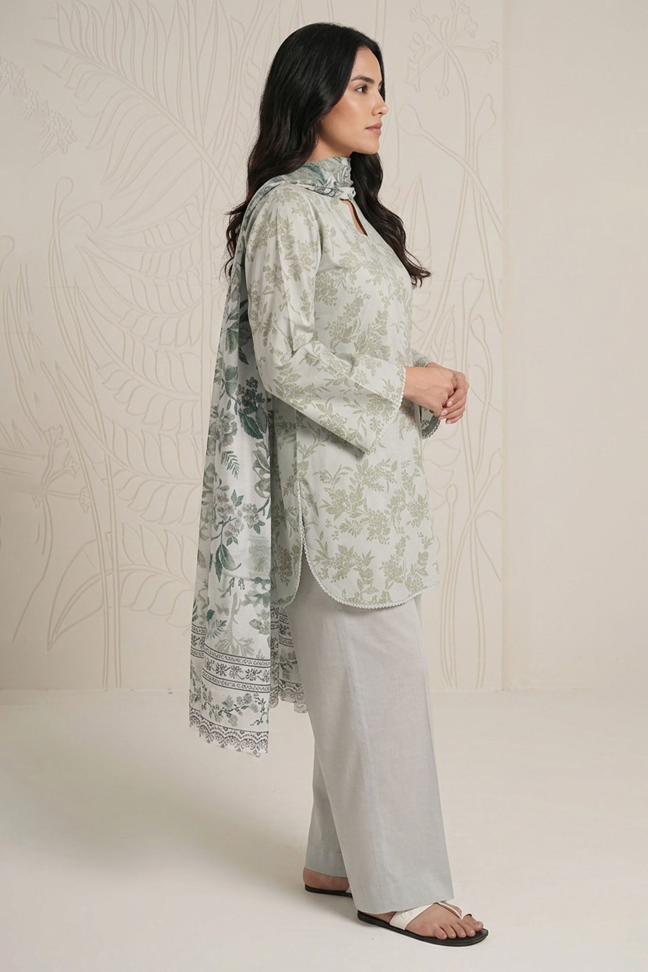SERENE WHISPER-3 PIECE PRINTED LAWN SUIT