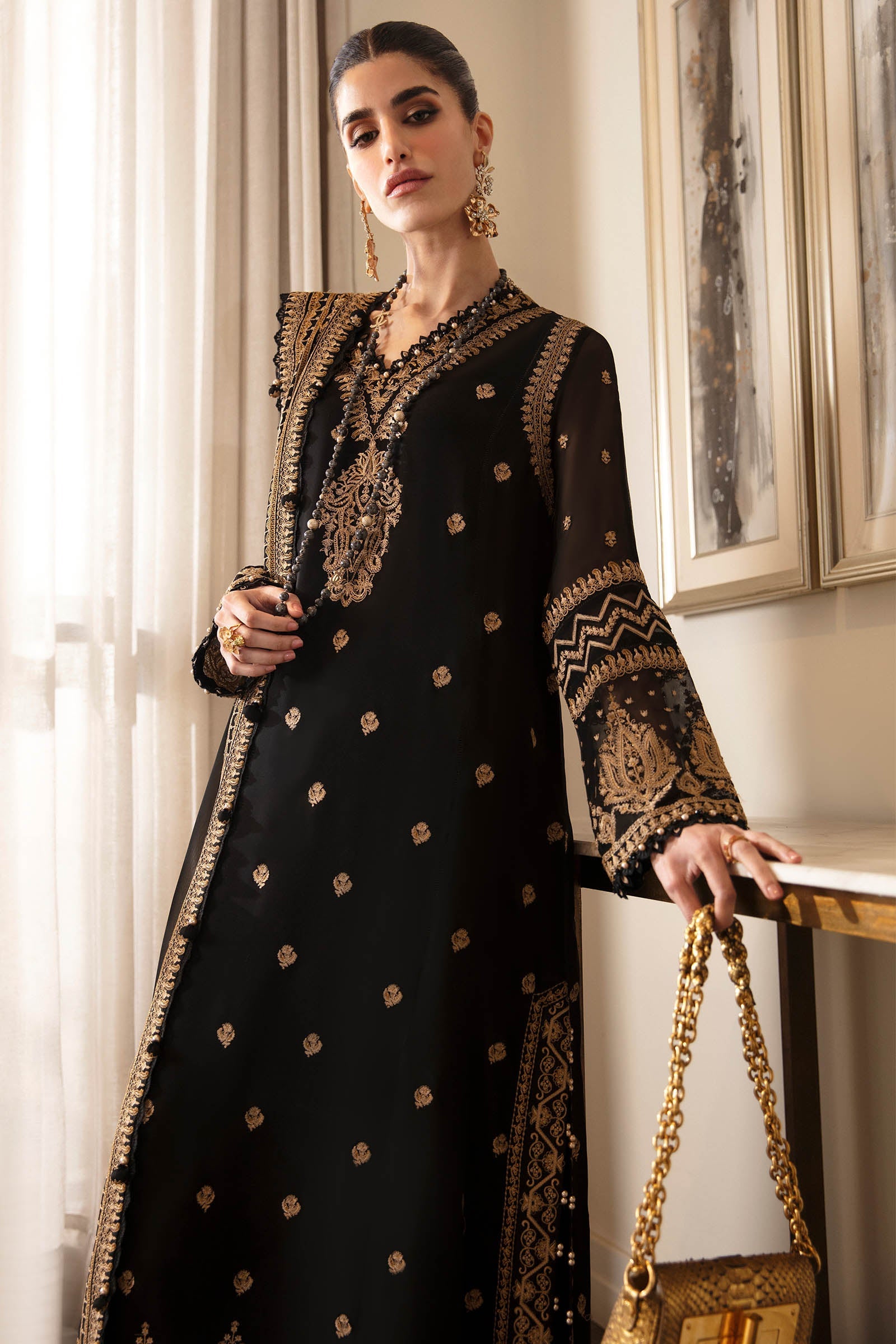 Embroidered Khaddar Shirt