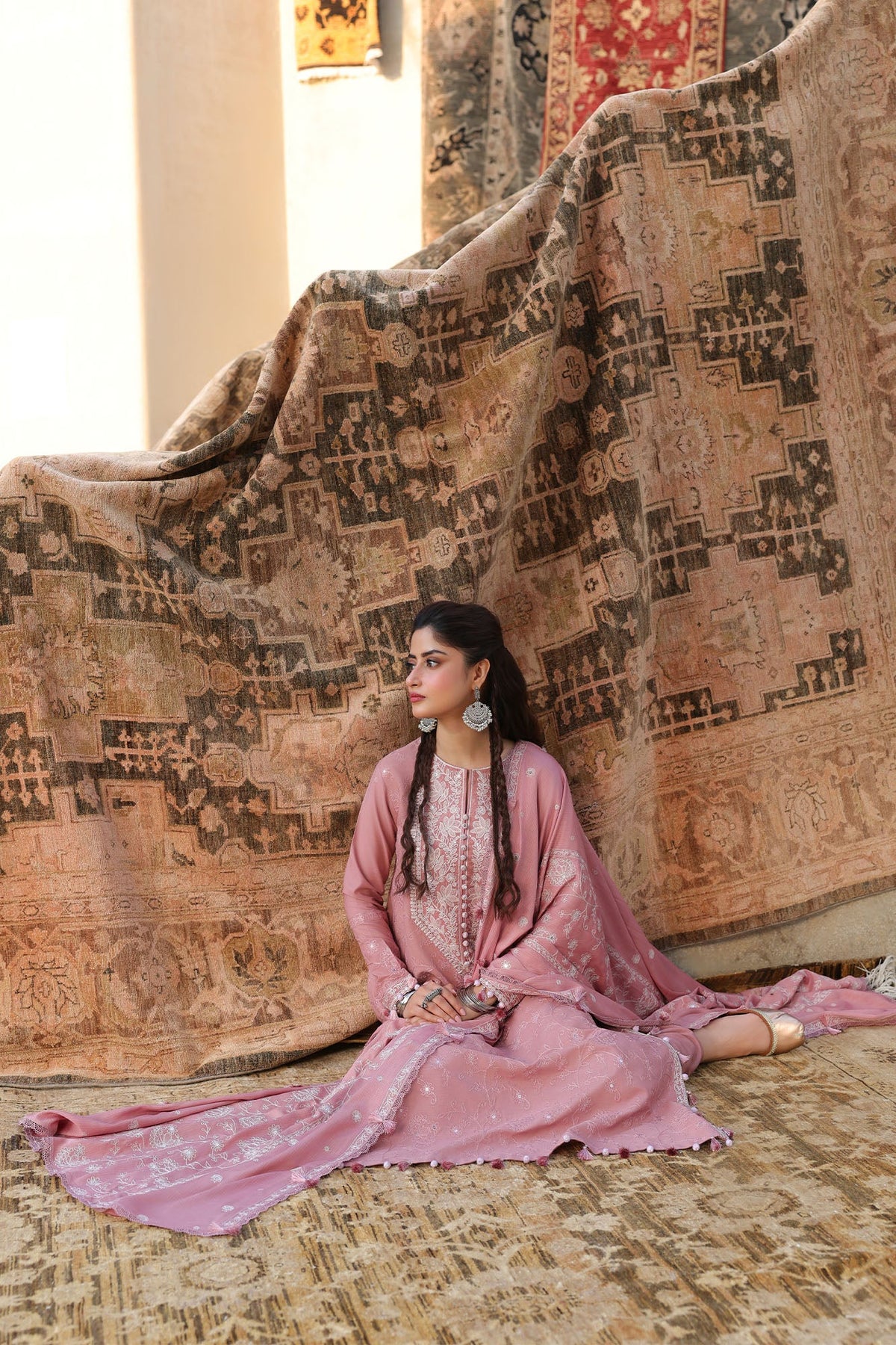 ROSE MELODY-3PC LINEN EMBROIDERED SUIT