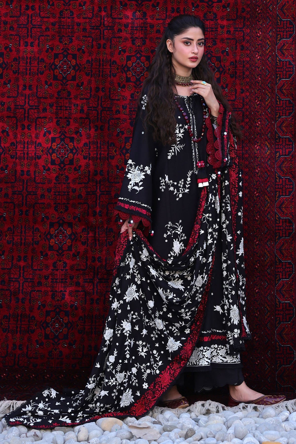 RAVEN ORCHID-3PC MARINA EMBROIDERED SUIT