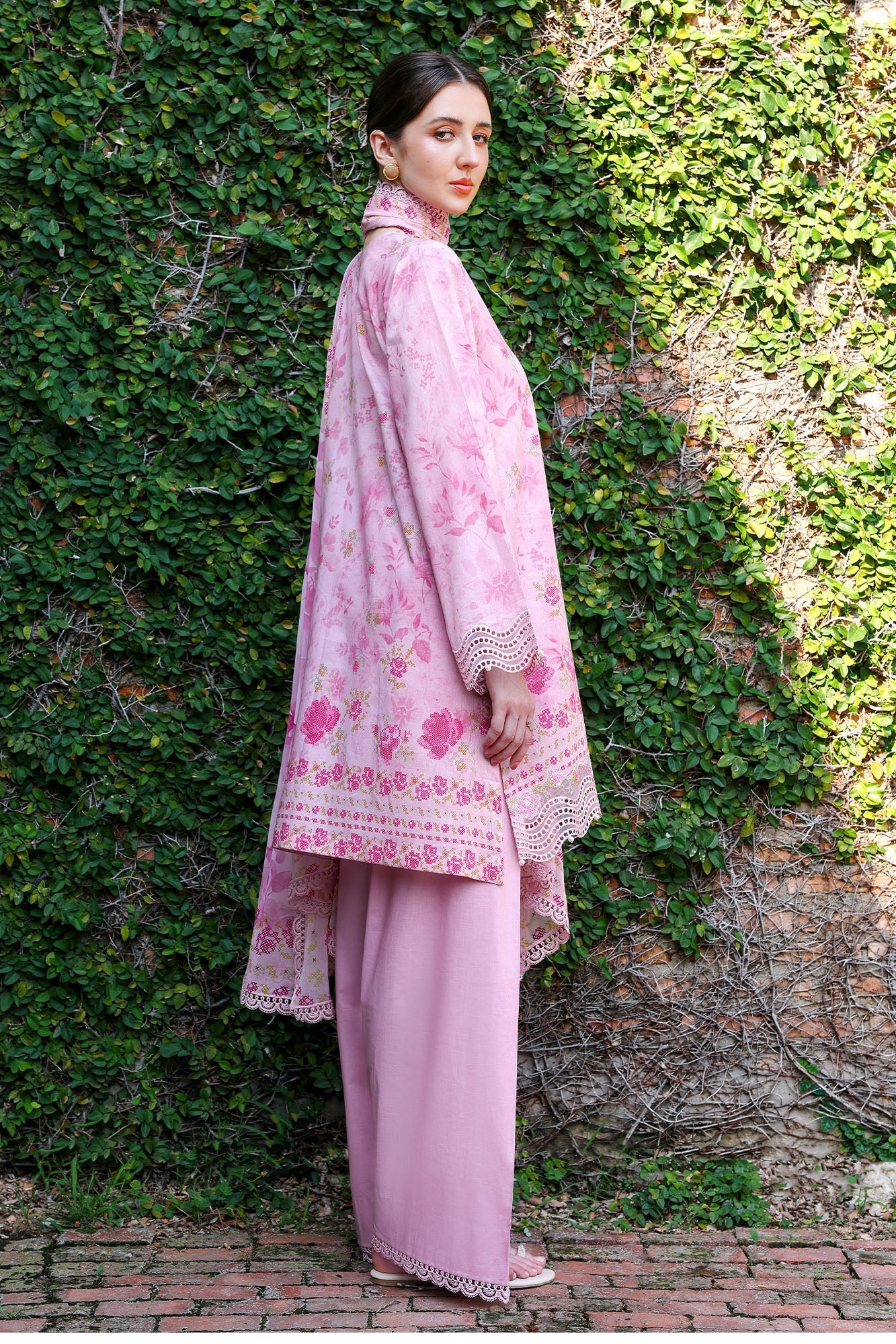 Spring Lilac -3Pc (Shirt, Trouser & Dupatta)
