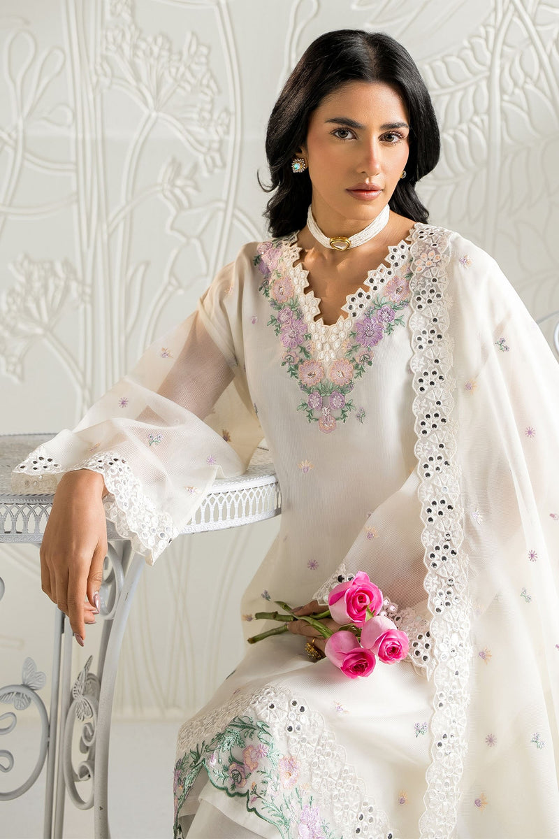 Blooming White-2Pc (Shirt & Dupatta)