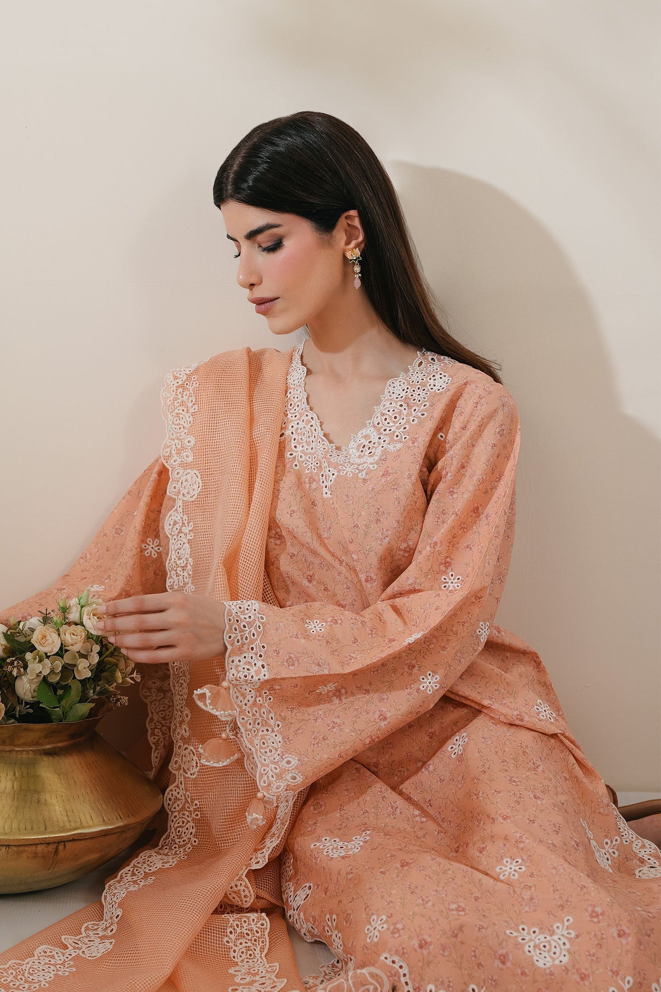 MEADOW BLOOM-3PC EMBROIDERED LAWN SUIT