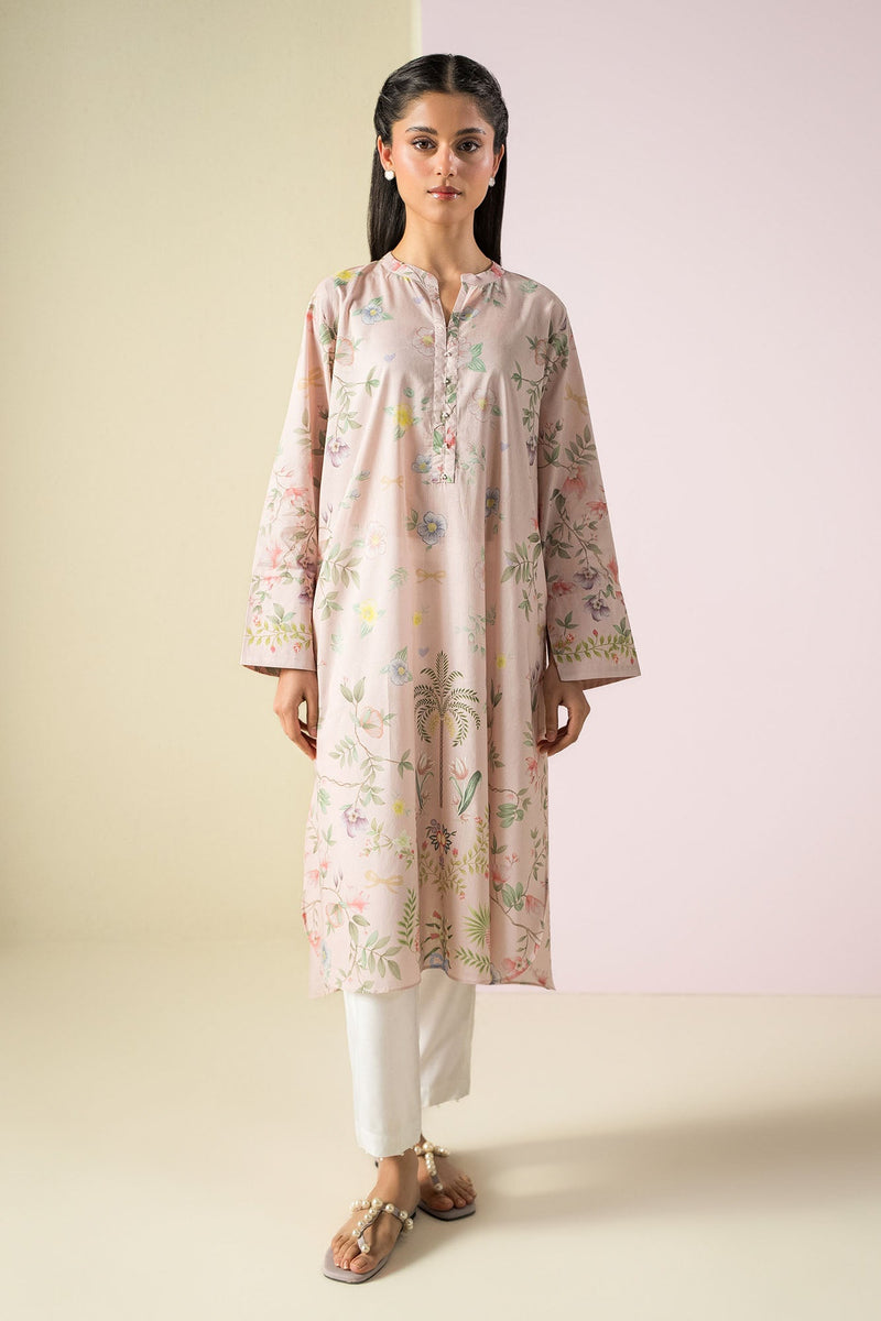 Palm Haze Printed Lawn Shirt