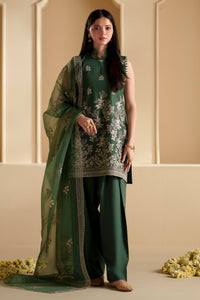 FOREST GREEN-3PC CHIKANKARI SUIT