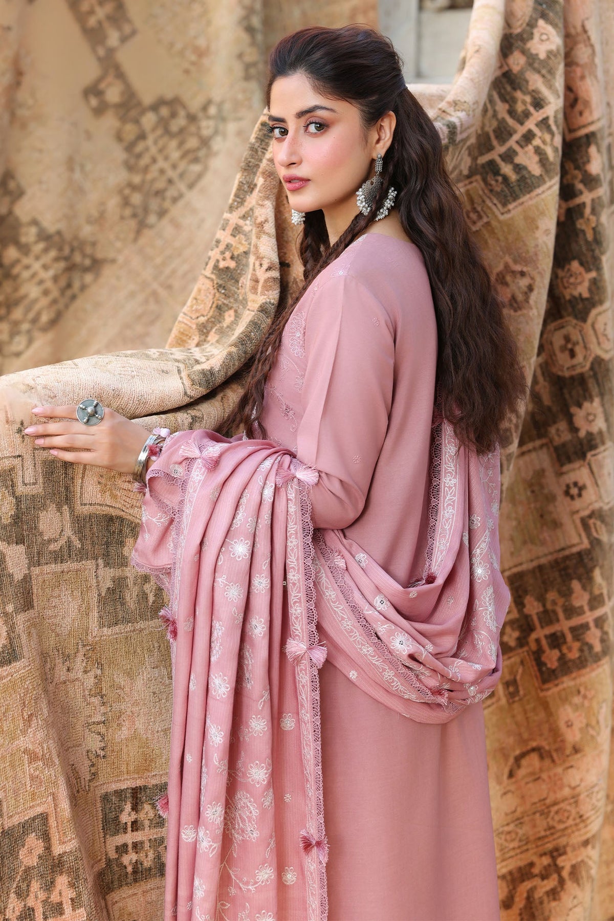 ROSE MELODY-3PC LINEN EMBROIDERED SUIT