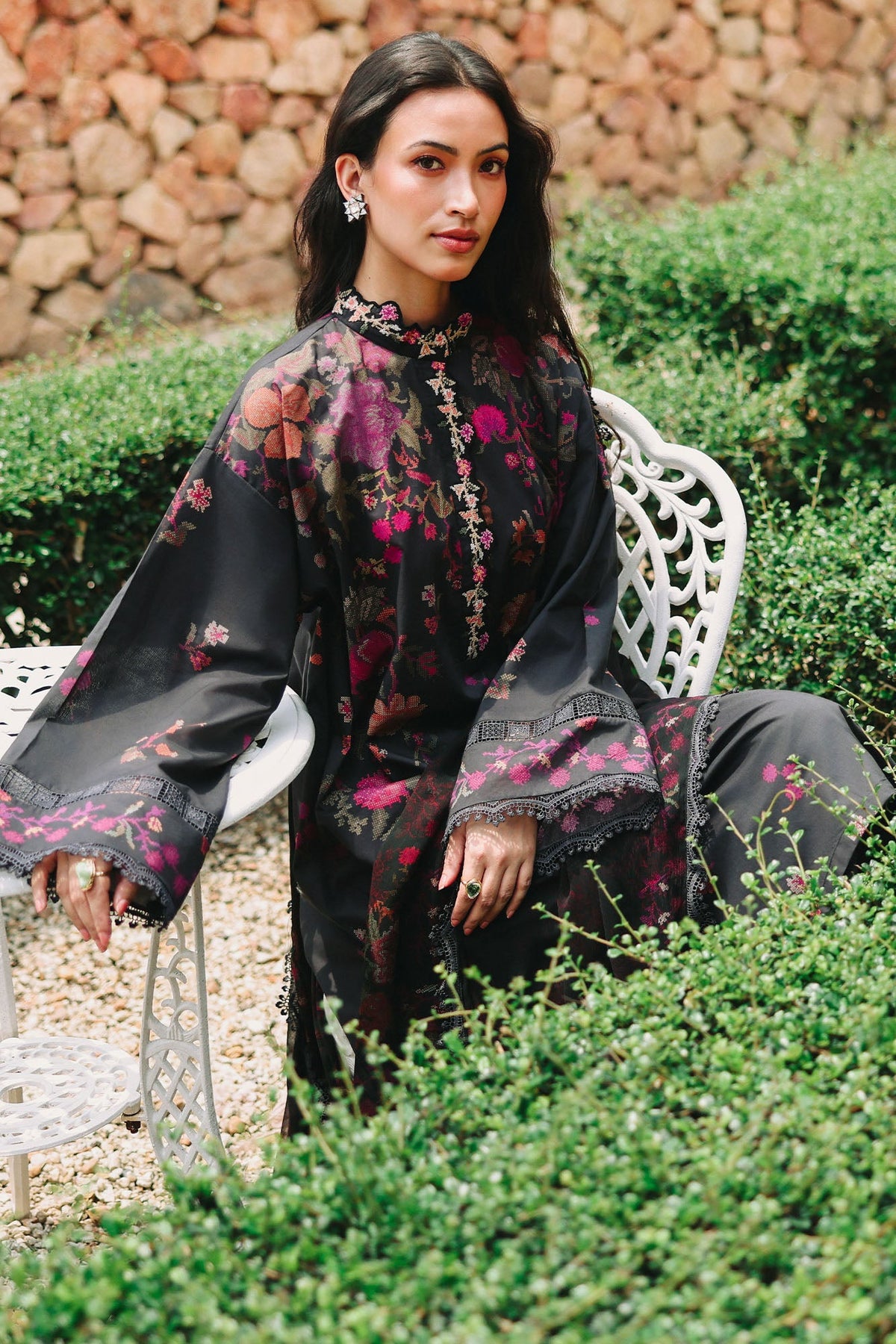 SHADOW GRACE-3PC (SHIRT, TROUSER & DUPATTA)