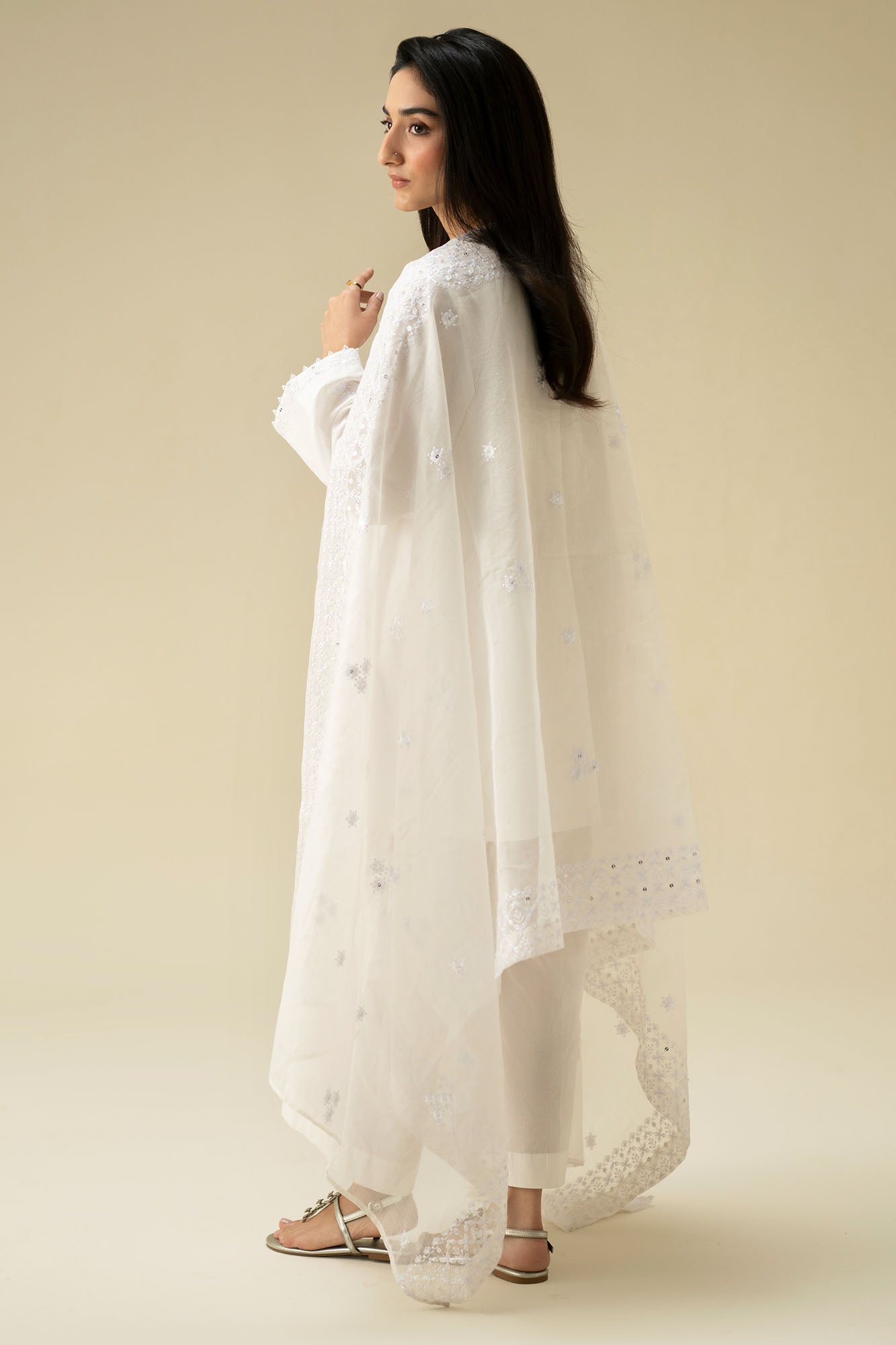 PEARL WHITE-2PC (SHIRT & DUPATTA)