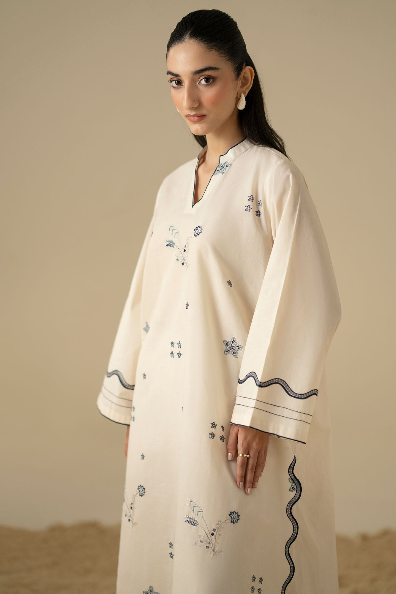 IVORY ESSENCE-2PC (SHIRT & TROUSER)