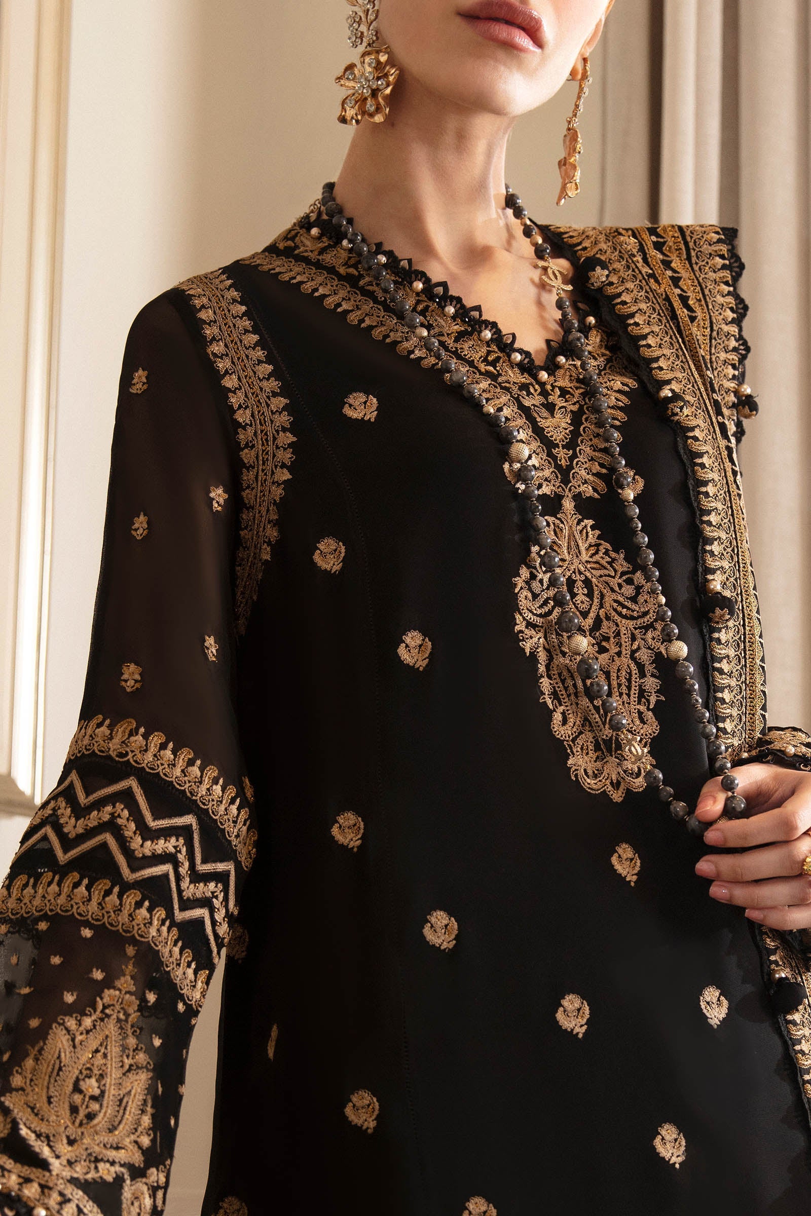 Embroidered Khaddar Shirt