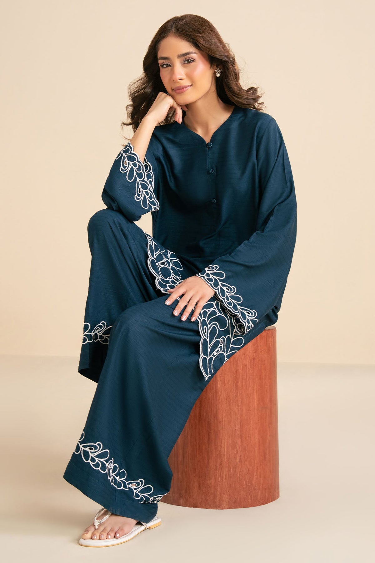 BLUE LUSTRE-2PC (SHIRT & TROUSER)