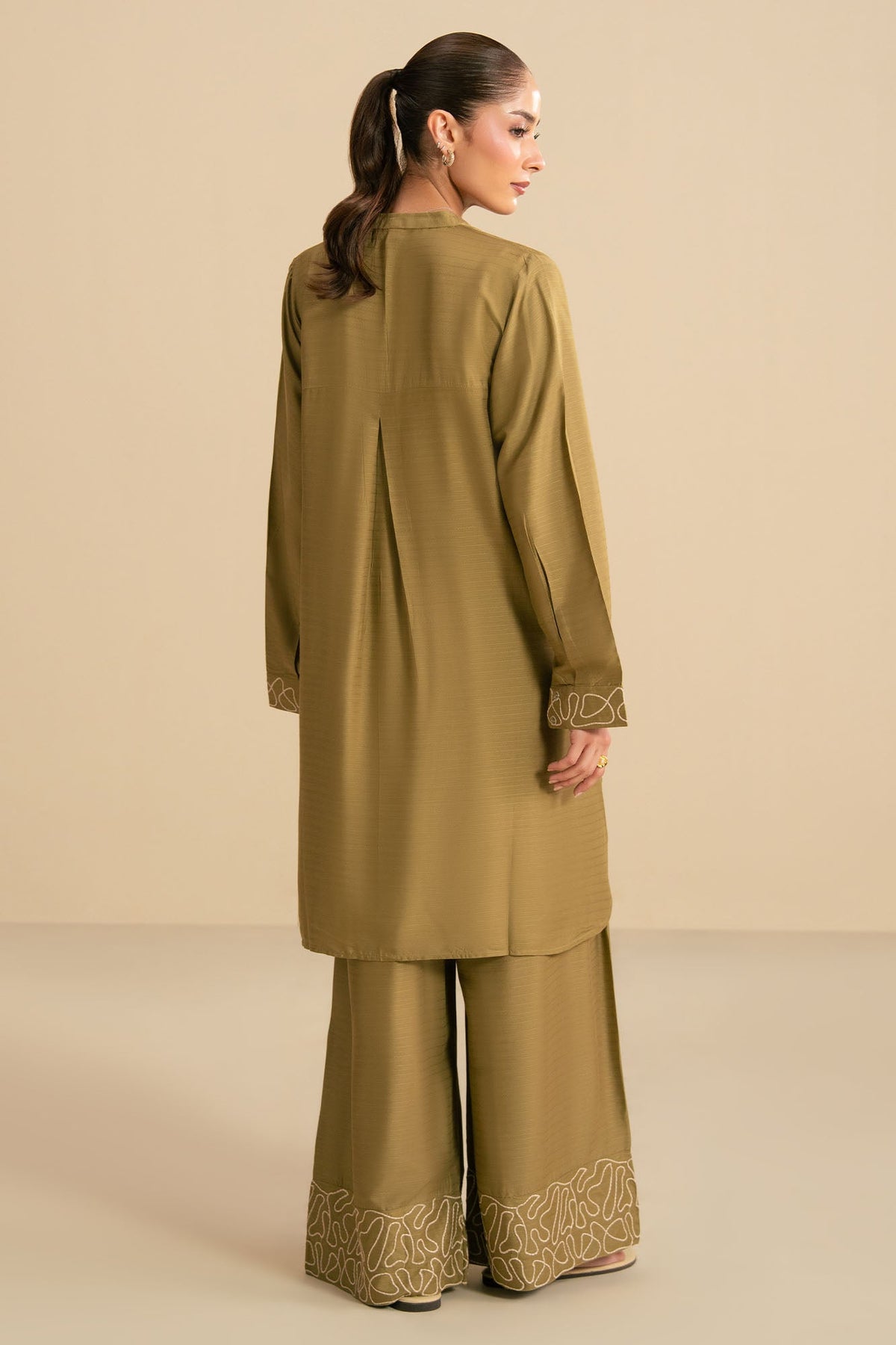 DUSKY OLIVE-2PC (SHIRT & TROUSER)