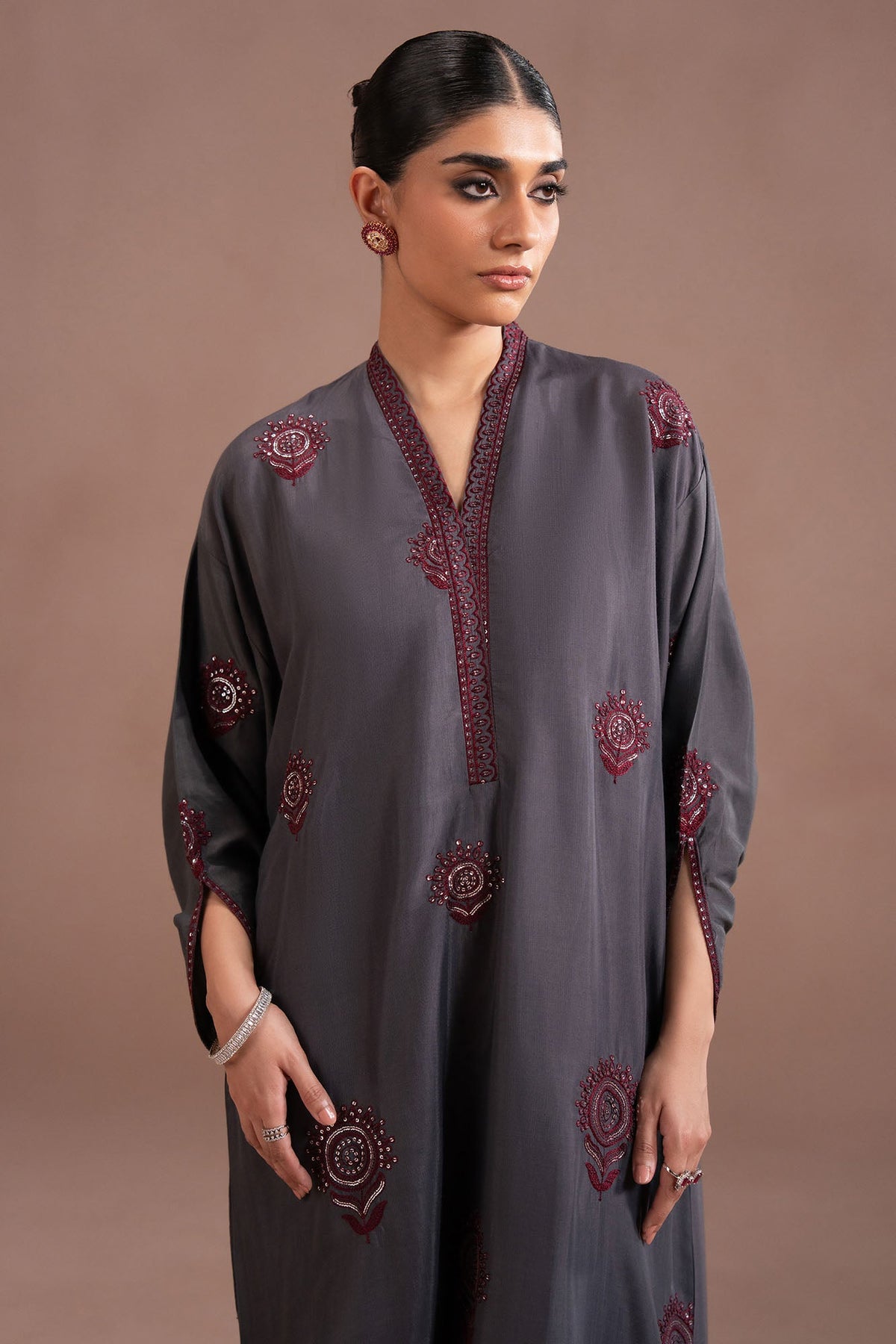 GARNET SMOKE-2PC (SHIRT & TROUSER)