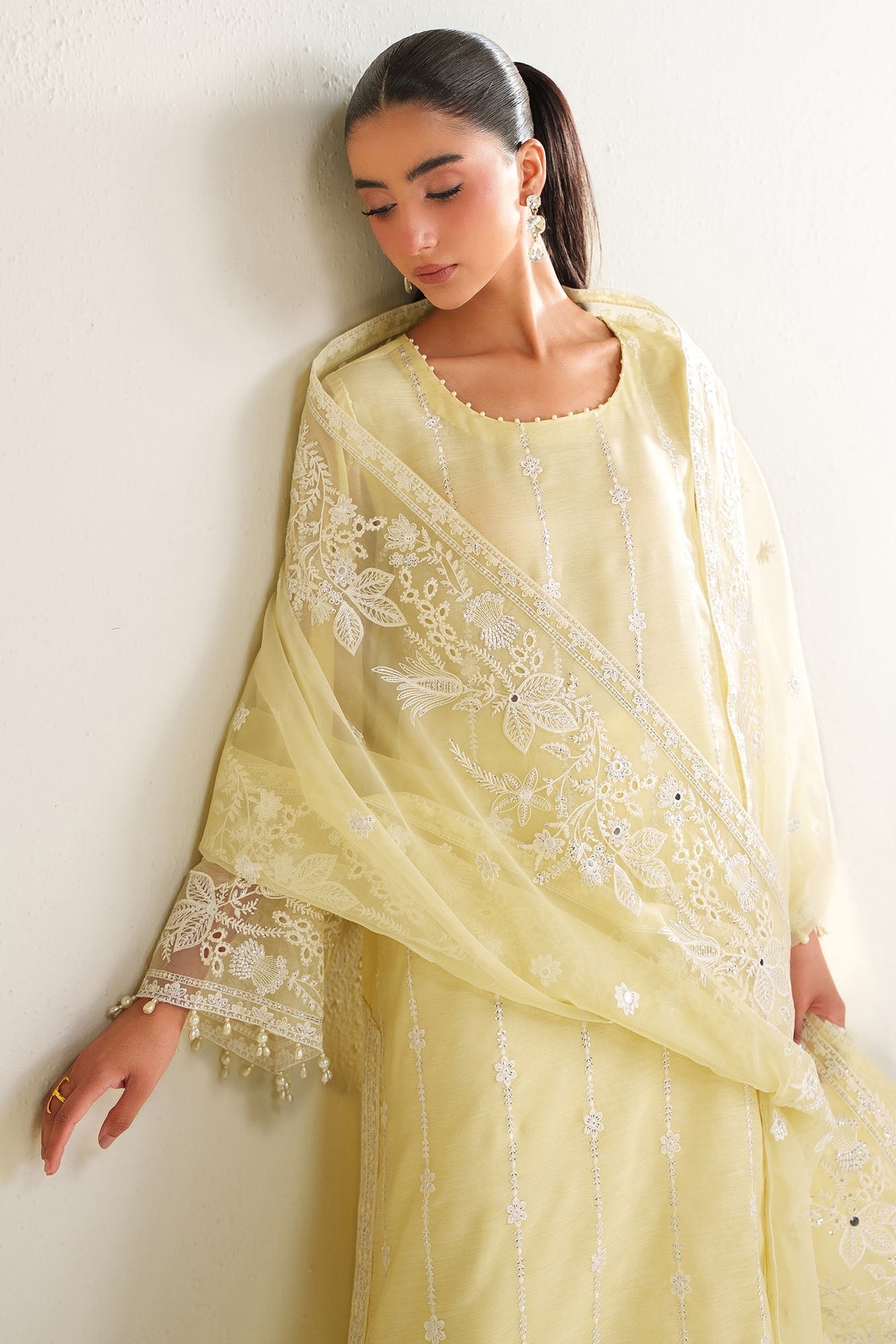 GARDEN GLOW-3PC SILK EMBROIDERED SUIT