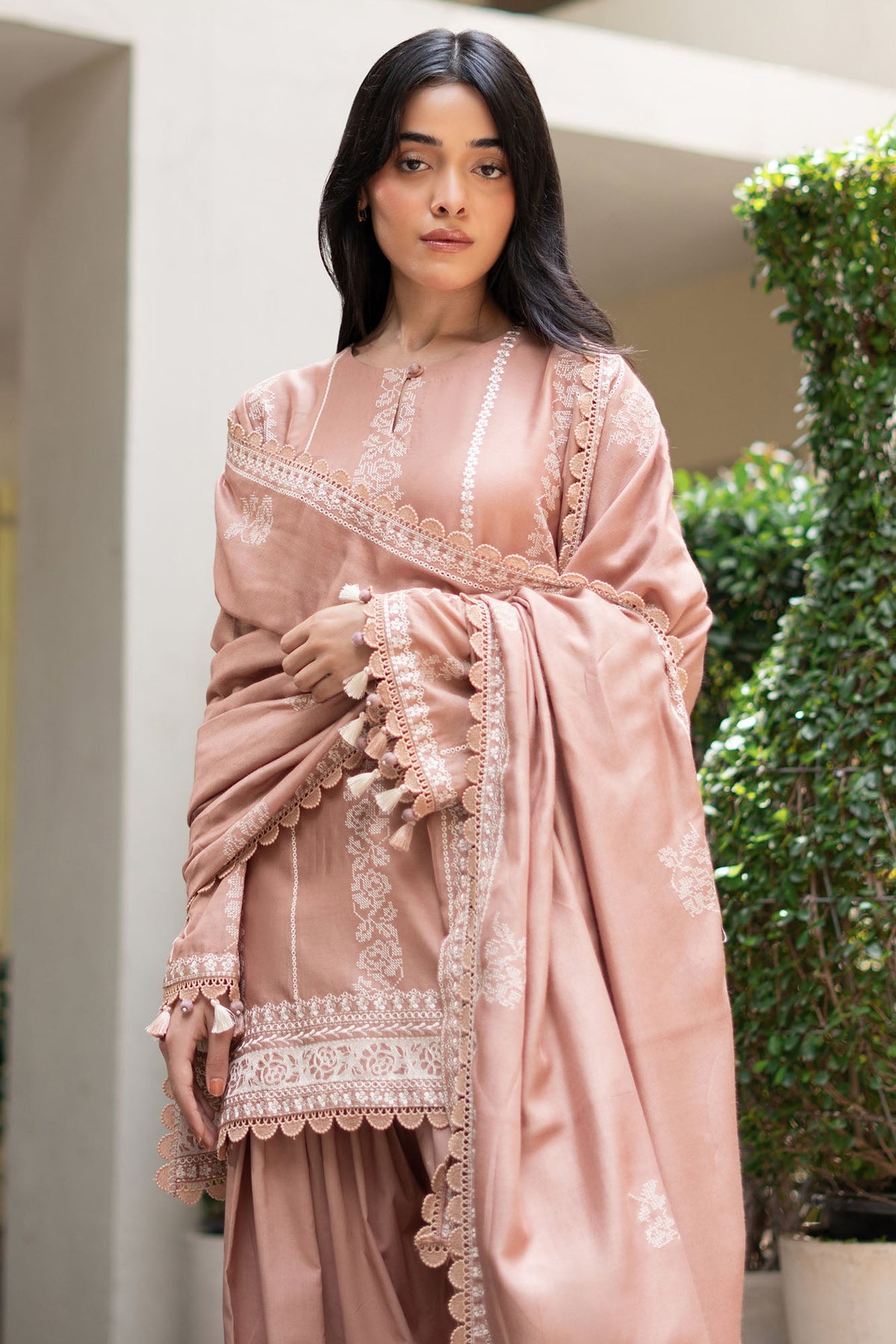 ROSETTE HAZE-3PC EMBROIDERED SUIT