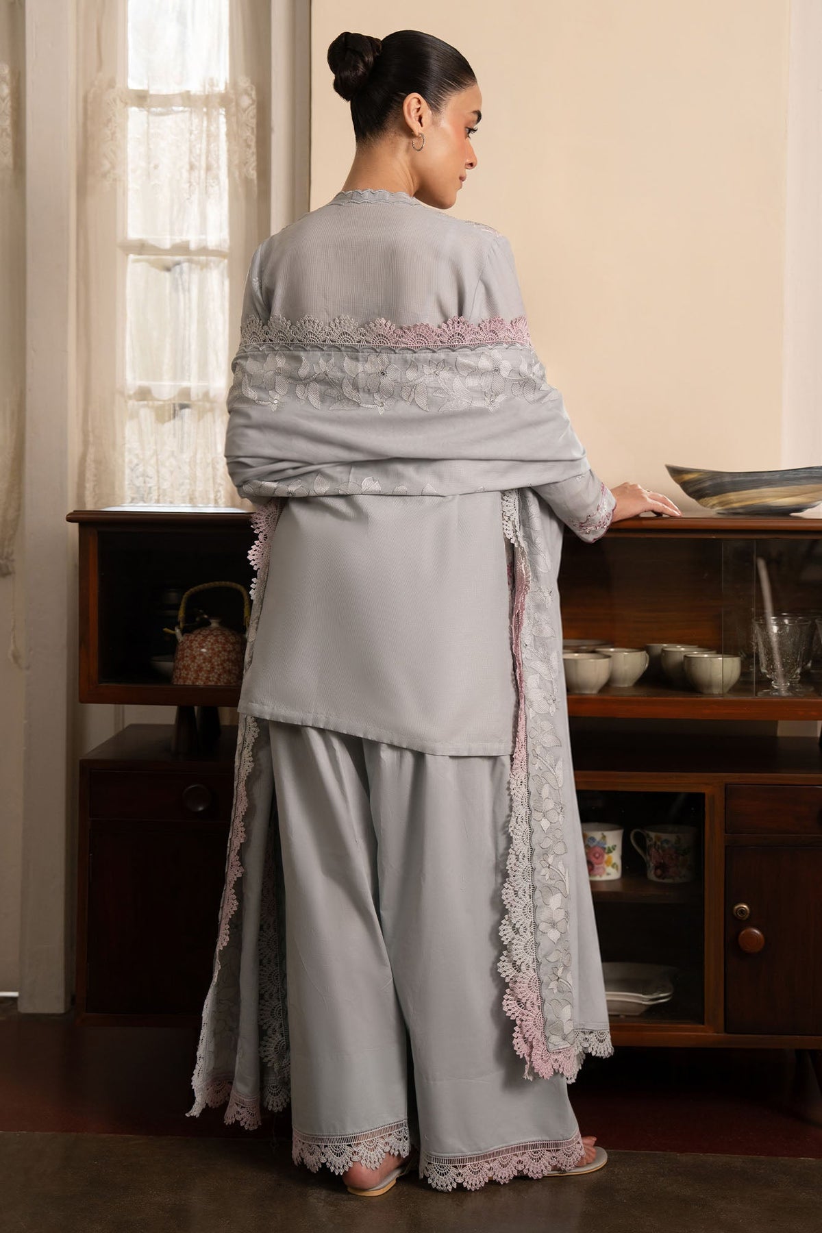 FLORAL SYMPHONY-3PC EMBROIDERED SUIT