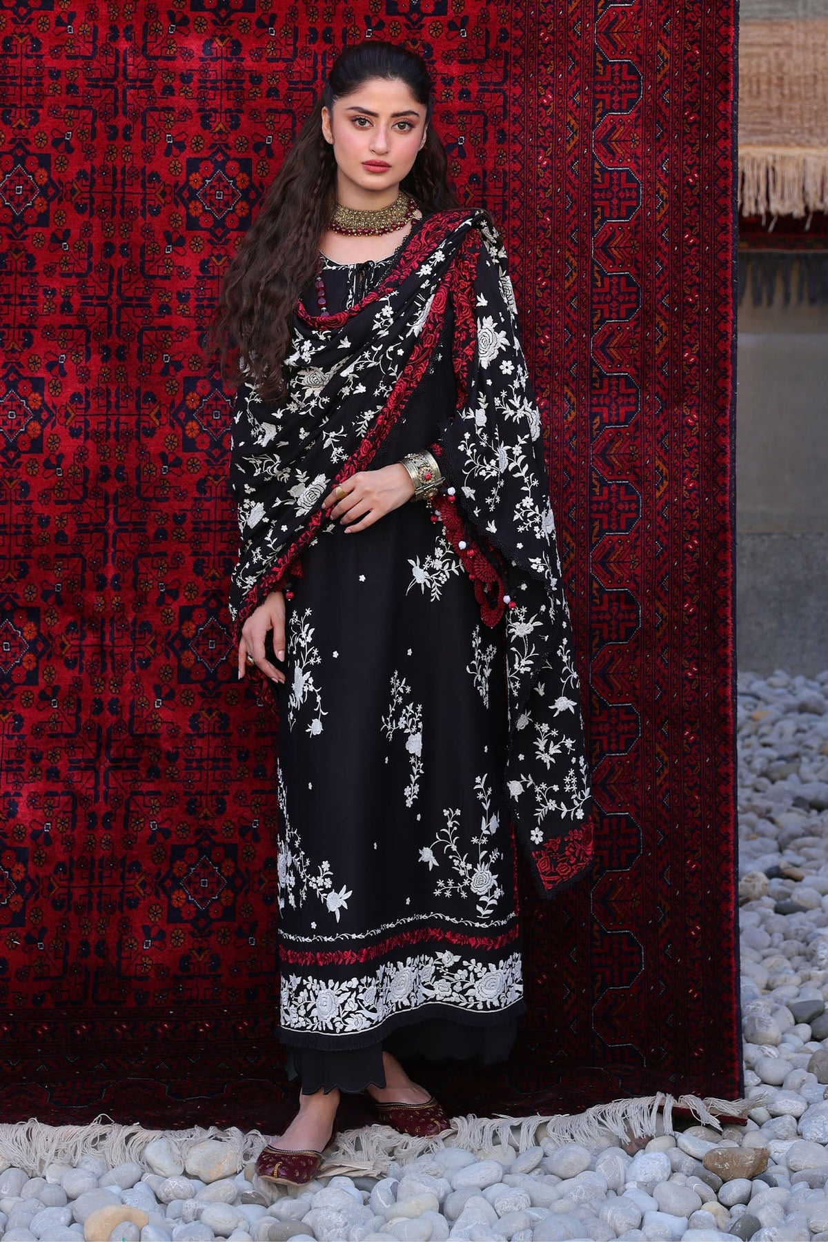 RAVEN ORCHID-3PC MARINA EMBROIDERED SUIT