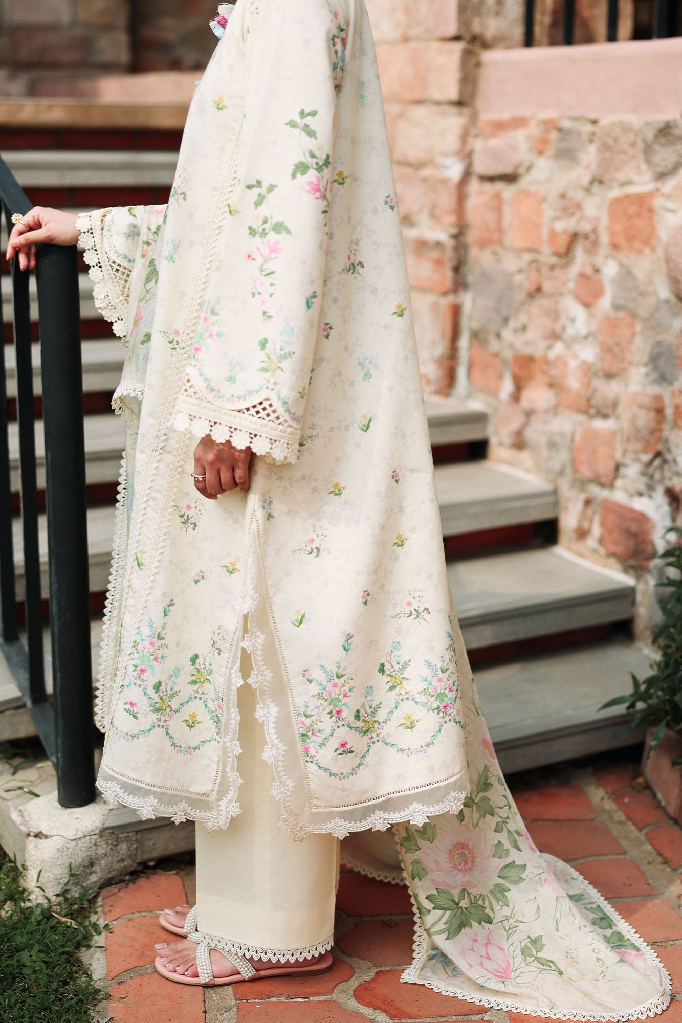 TROPIC MIST-3PC EMBROIDERED LAWN SUIT