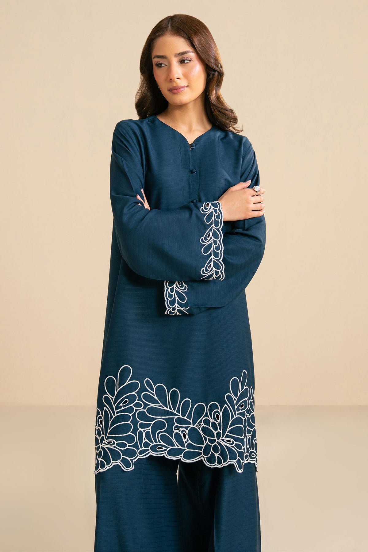 BLUE LUSTRE-2PC (SHIRT & TROUSER)