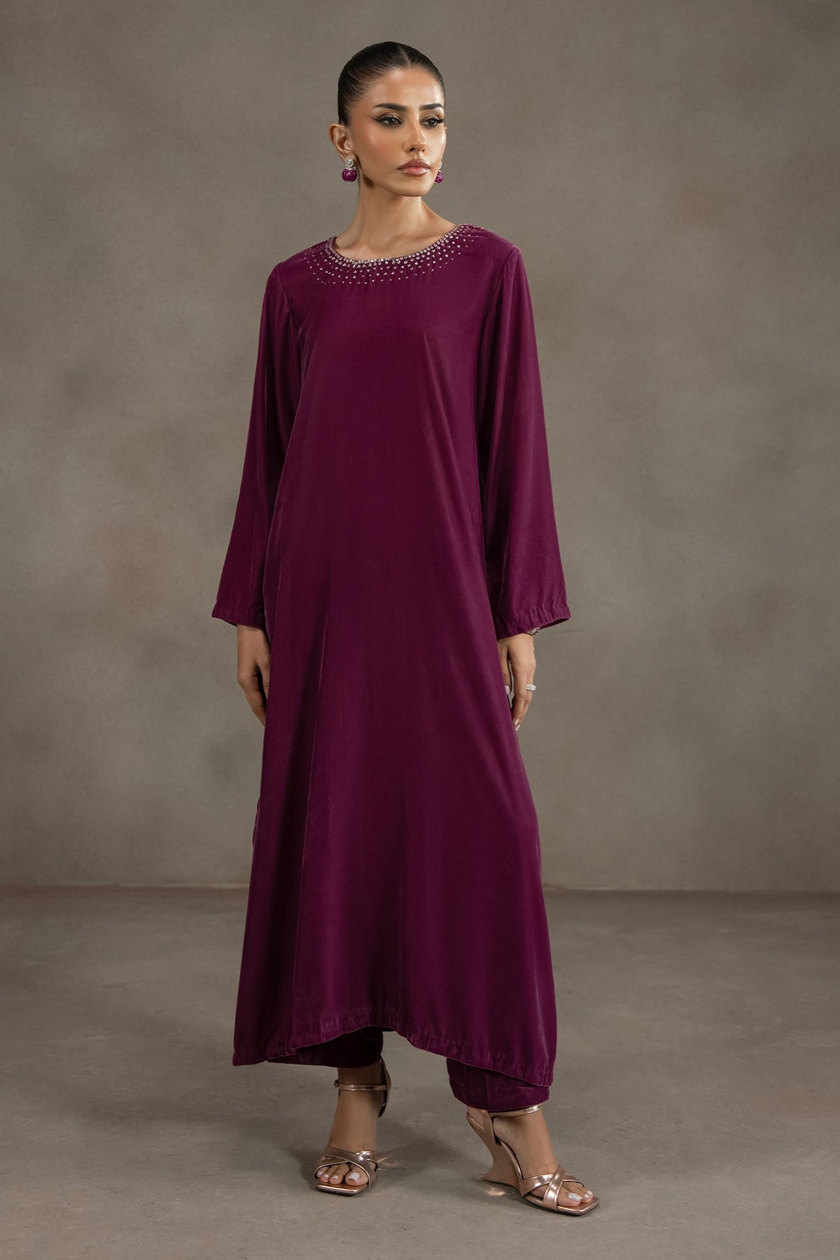 DUSTY PLUM-2PC (SHIRT & TROUSER)
