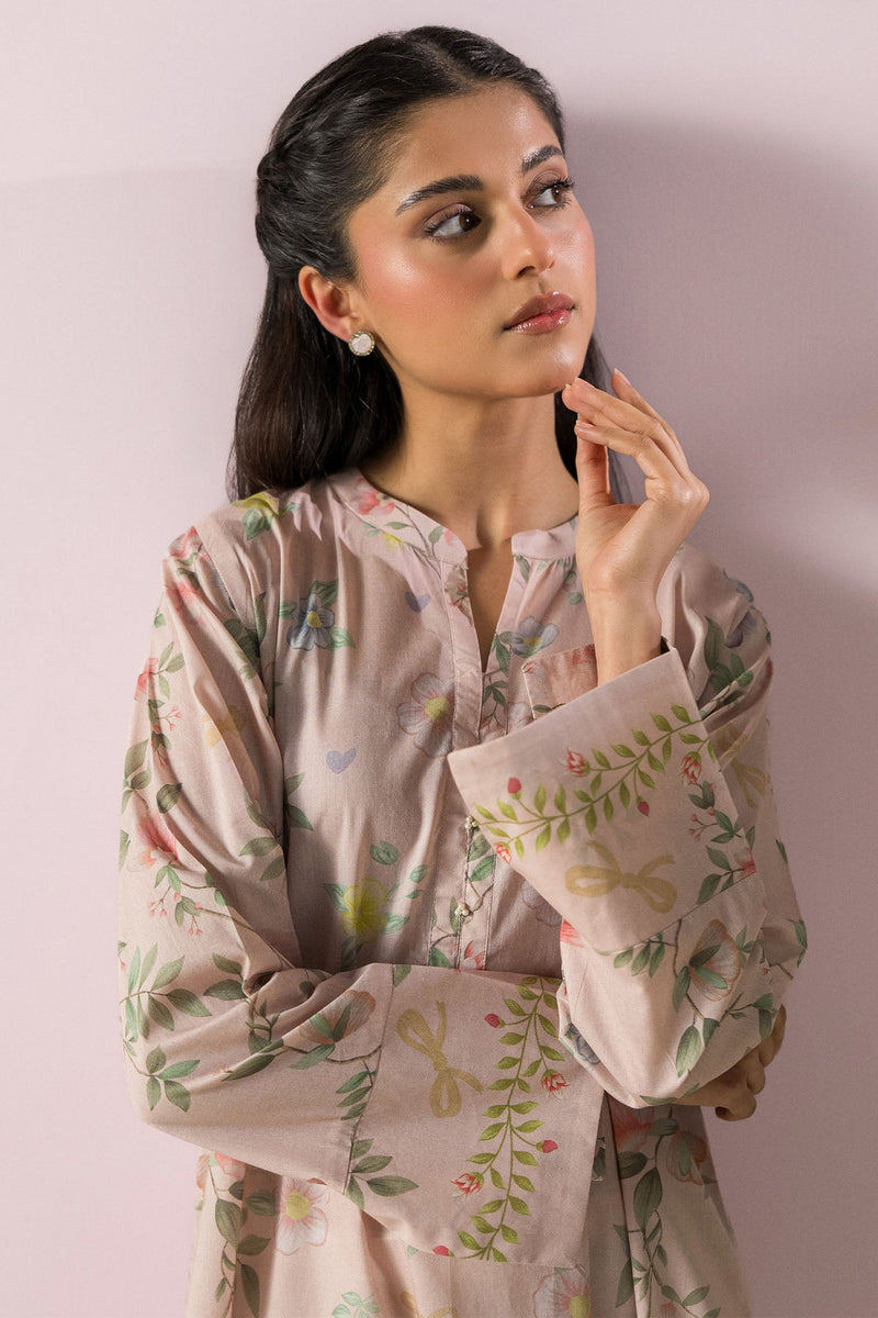 Palm Haze Printed Lawn Shirt