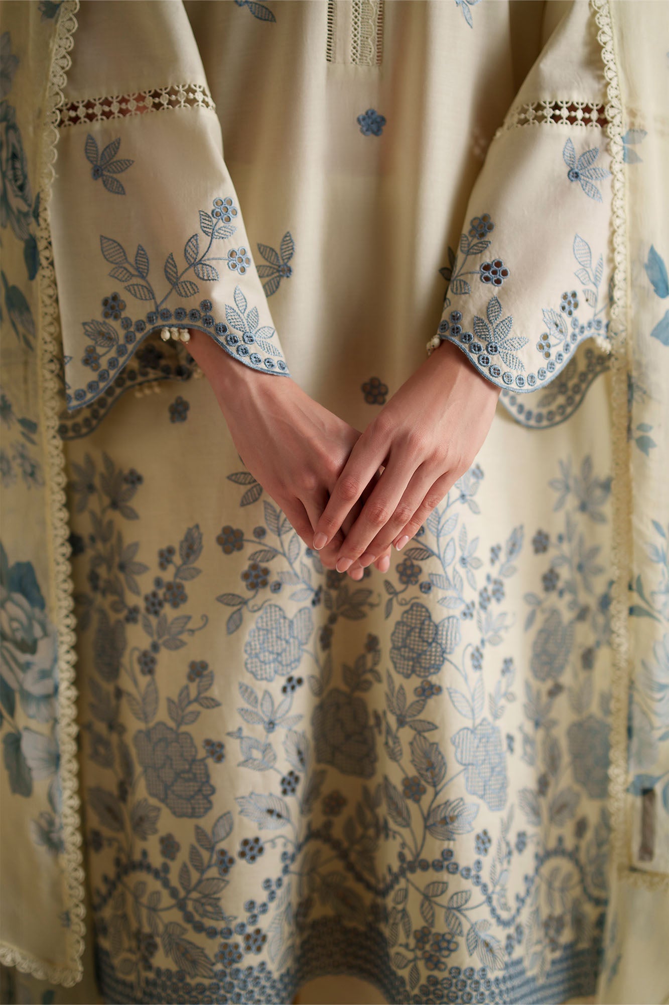 WHIMSICAL CHARM-3PC CHIKANKARI SUIT