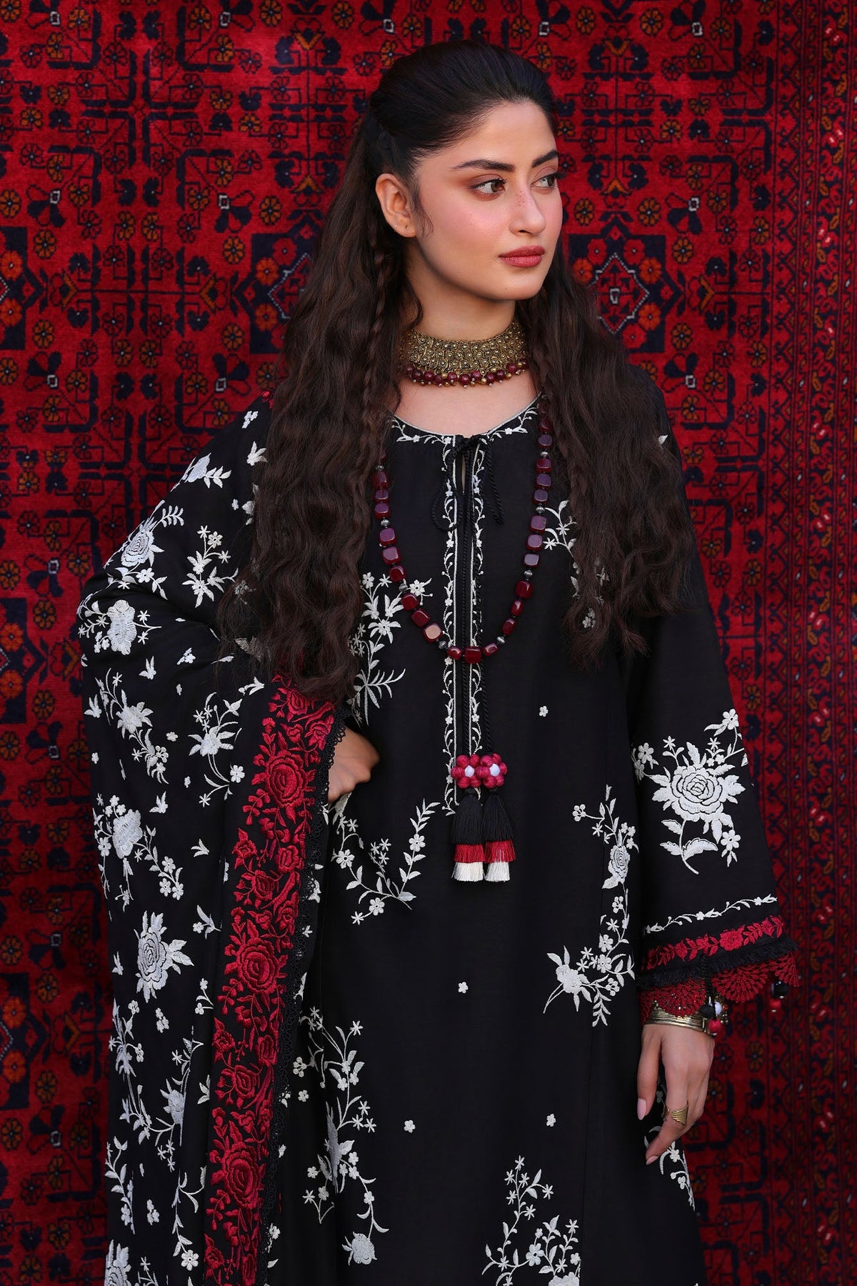 RAVEN ORCHID-3PC MARINA EMBROIDERED SUIT