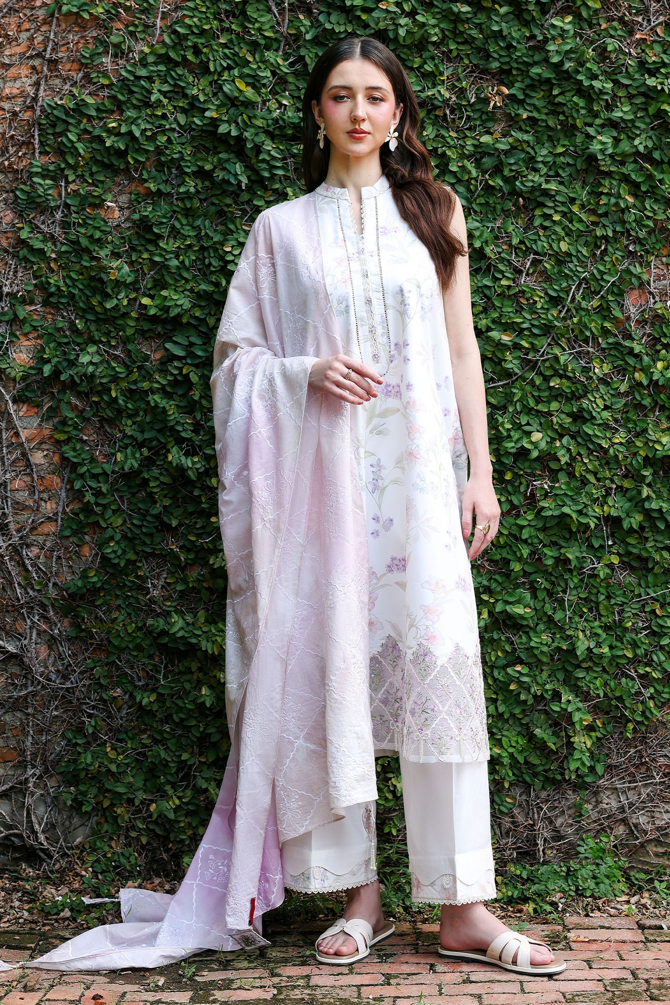 MEADOW DREAM-3PC (SHIRT, TROUSER & DUPATTA)