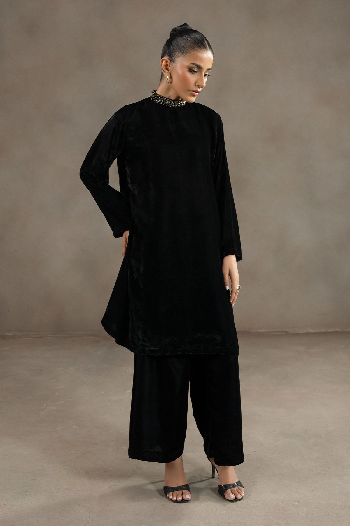 PEARL BLACK-2PC (SHIRT & TROUSER)