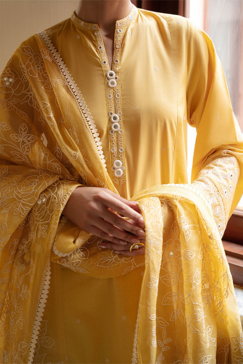 Citrine Grace-3Pc Embroidered Lawn Suit