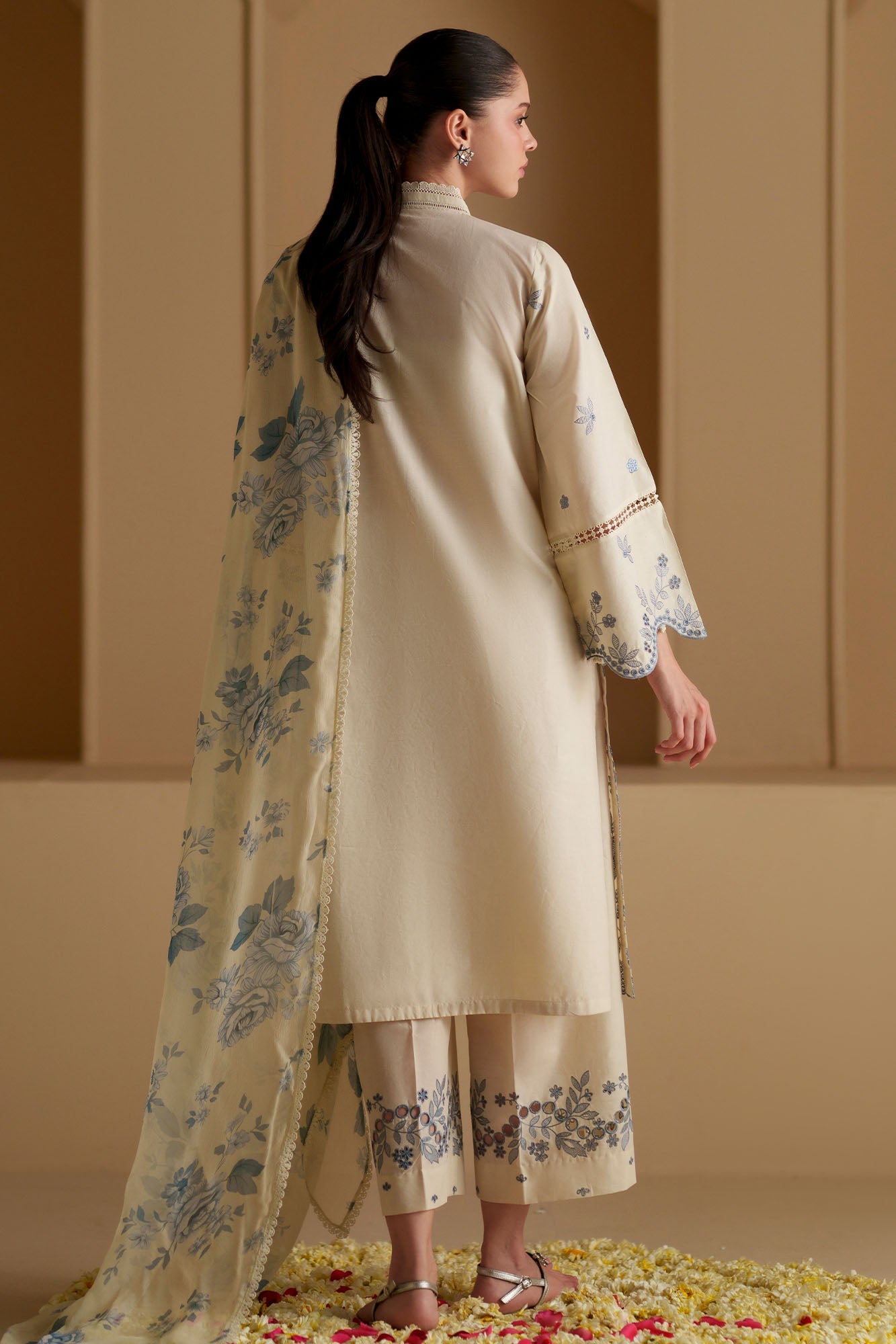 WHIMSICAL CHARM-3PC CHIKANKARI SUIT