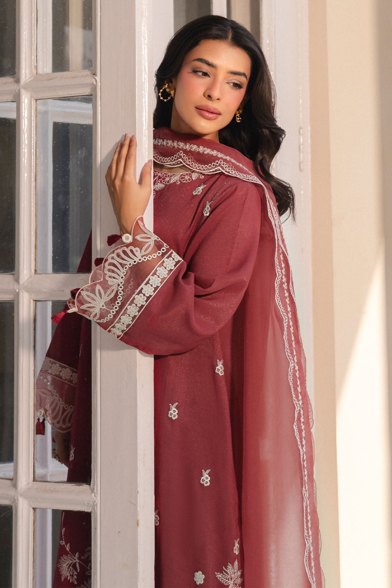 RUST EMBER-2PC (SHIRT & DUPATTA)