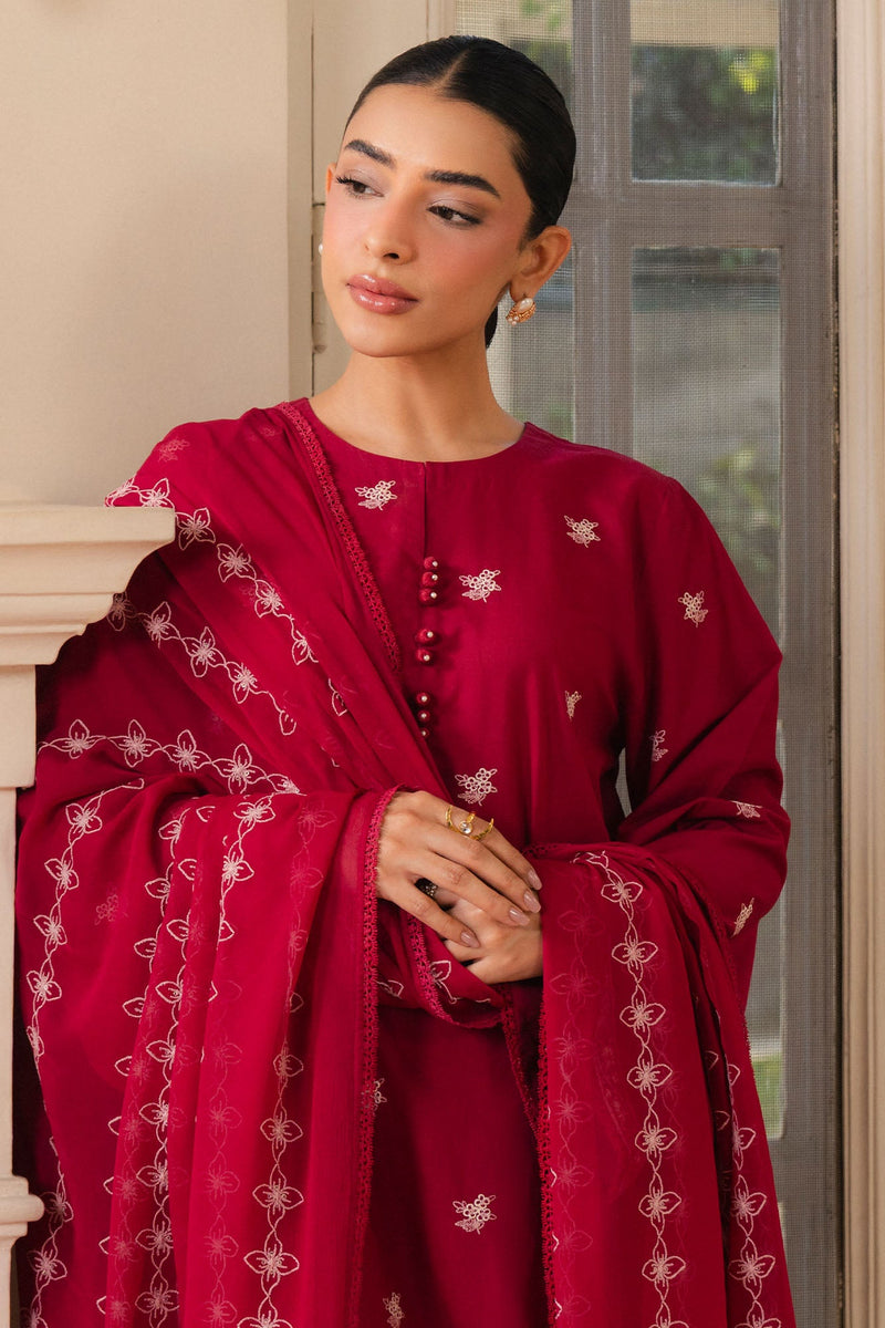 Crimson Boudoir-2Pc (Shirt & Dupatta)